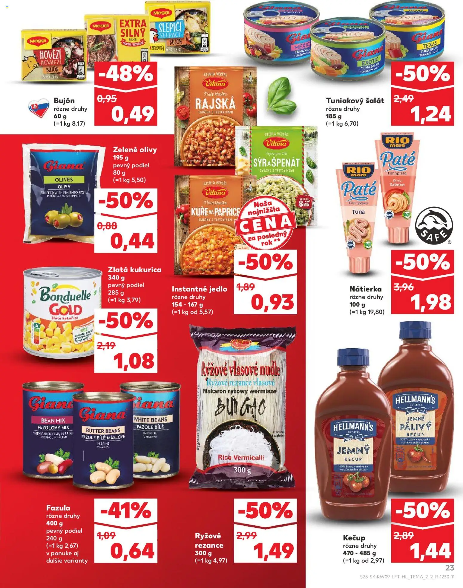Náhľad Kaufland letáku platného od 26.02.2026 - Šalát, Kukurica, Tuniakový šalát, Omáčka, Rezance, Nátierka, Rio Mare, Bujón