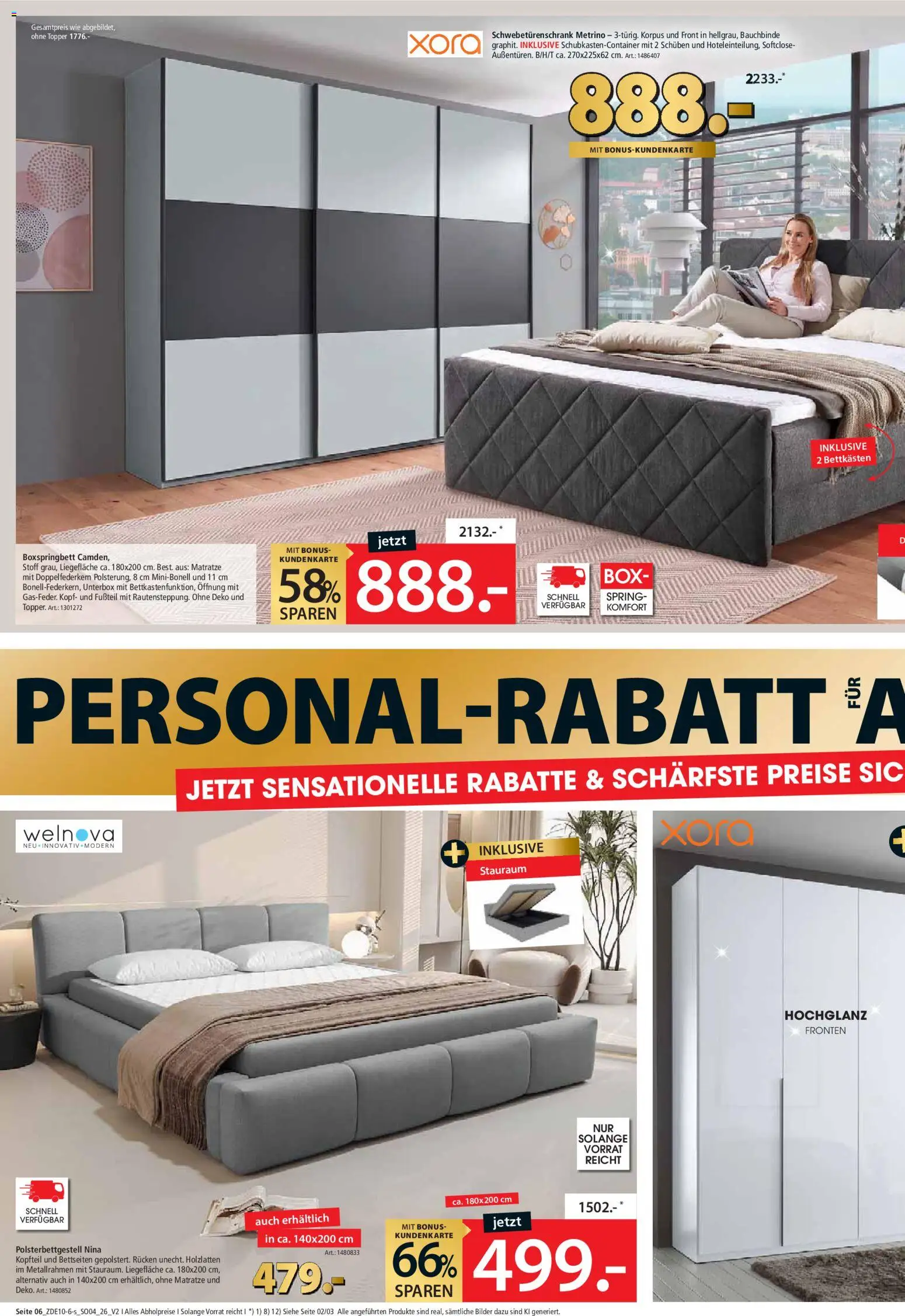 Vorschau von dem Prospekt des Geschäftes Zurbrüggen, gültig ab dem 31.10.2026 - Boxspringbett, Matratze, Box, Topper, Schwebetürenschrank