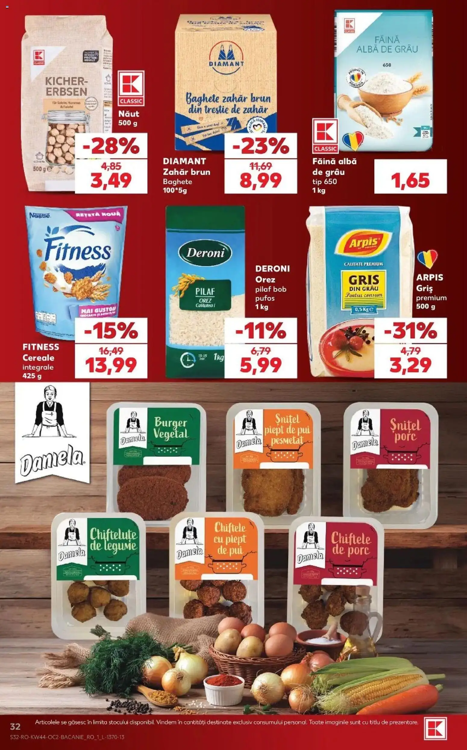 Previzualizarea de cataloage: Kaufland Kaufland Codlea valabil de la 28.10.2026 - Burger, Cereale, Pilaf, Orez, Zahăr, Alba, Făină, Tip
