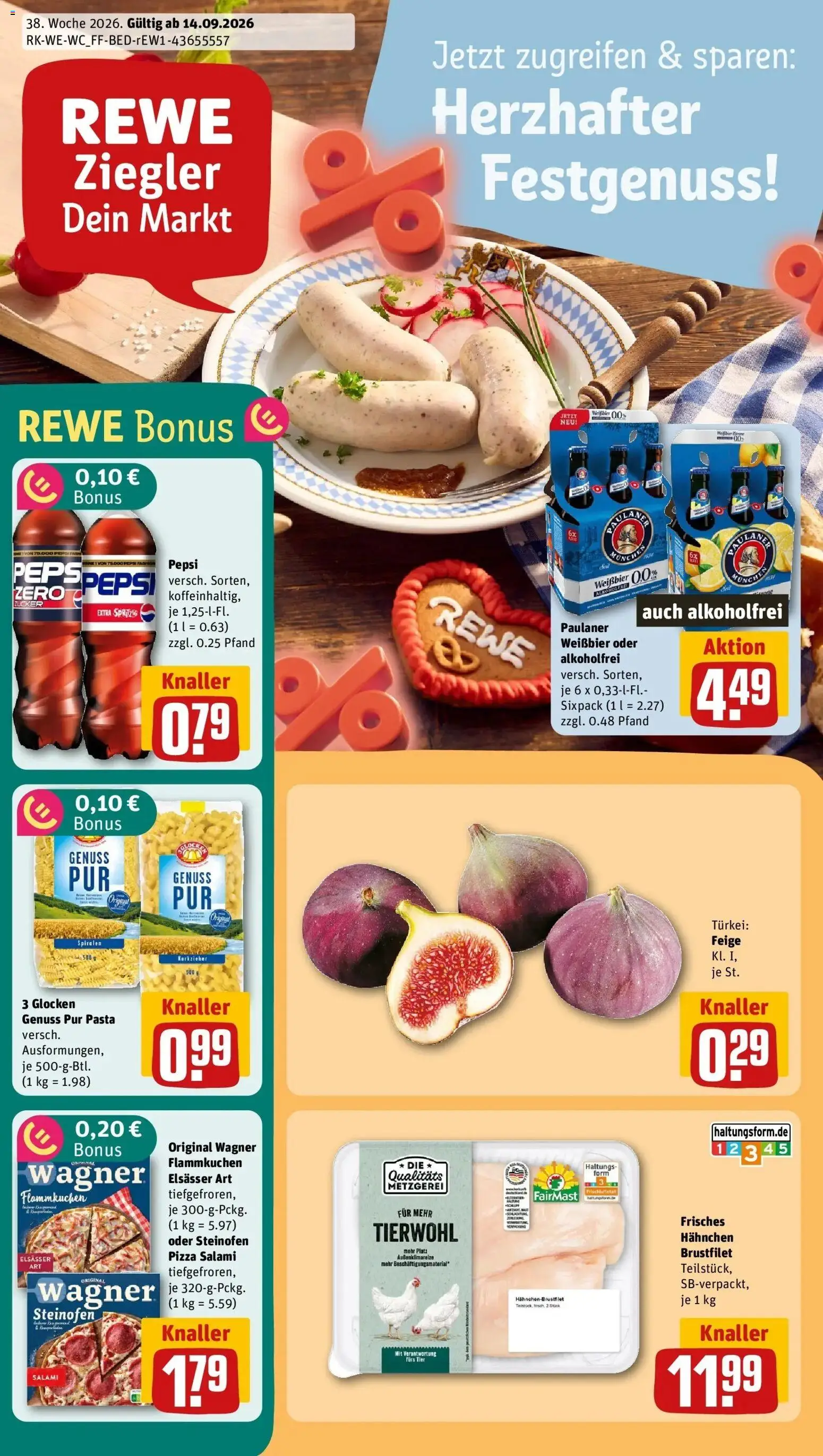 Vorschau von dem Prospekt des Geschäftes Rewe, gültig ab dem 14.09.2026