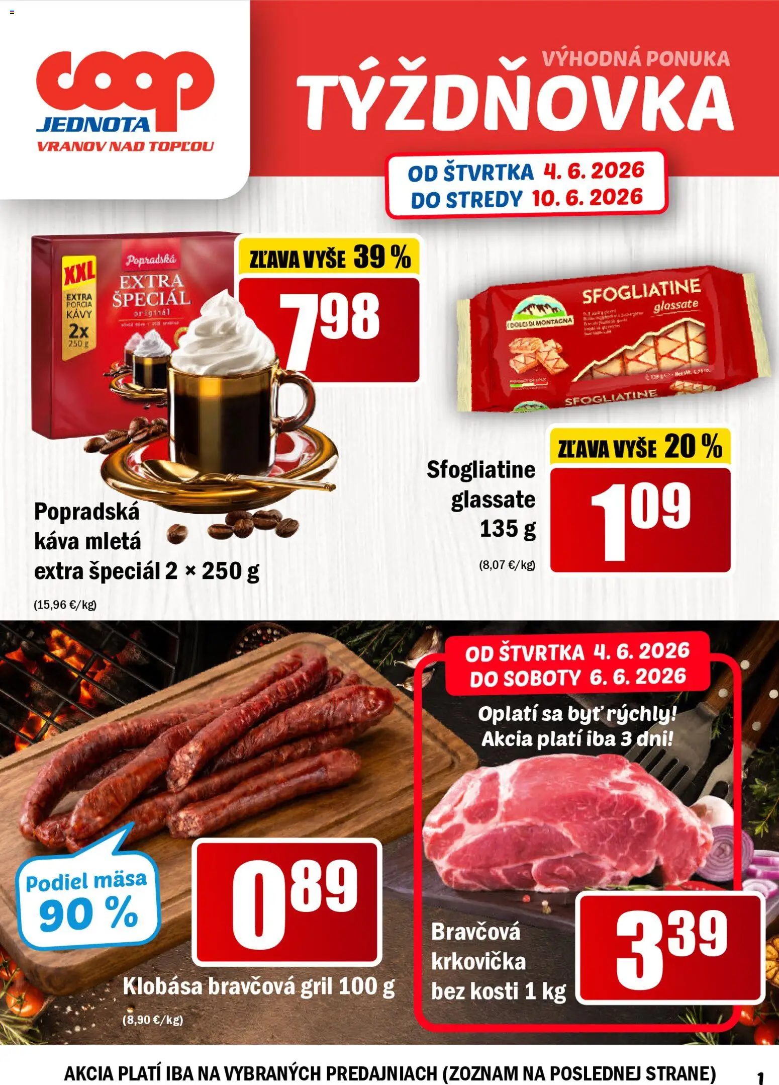 Náhľad COOP Jednota letáku platného od 04.06.2026