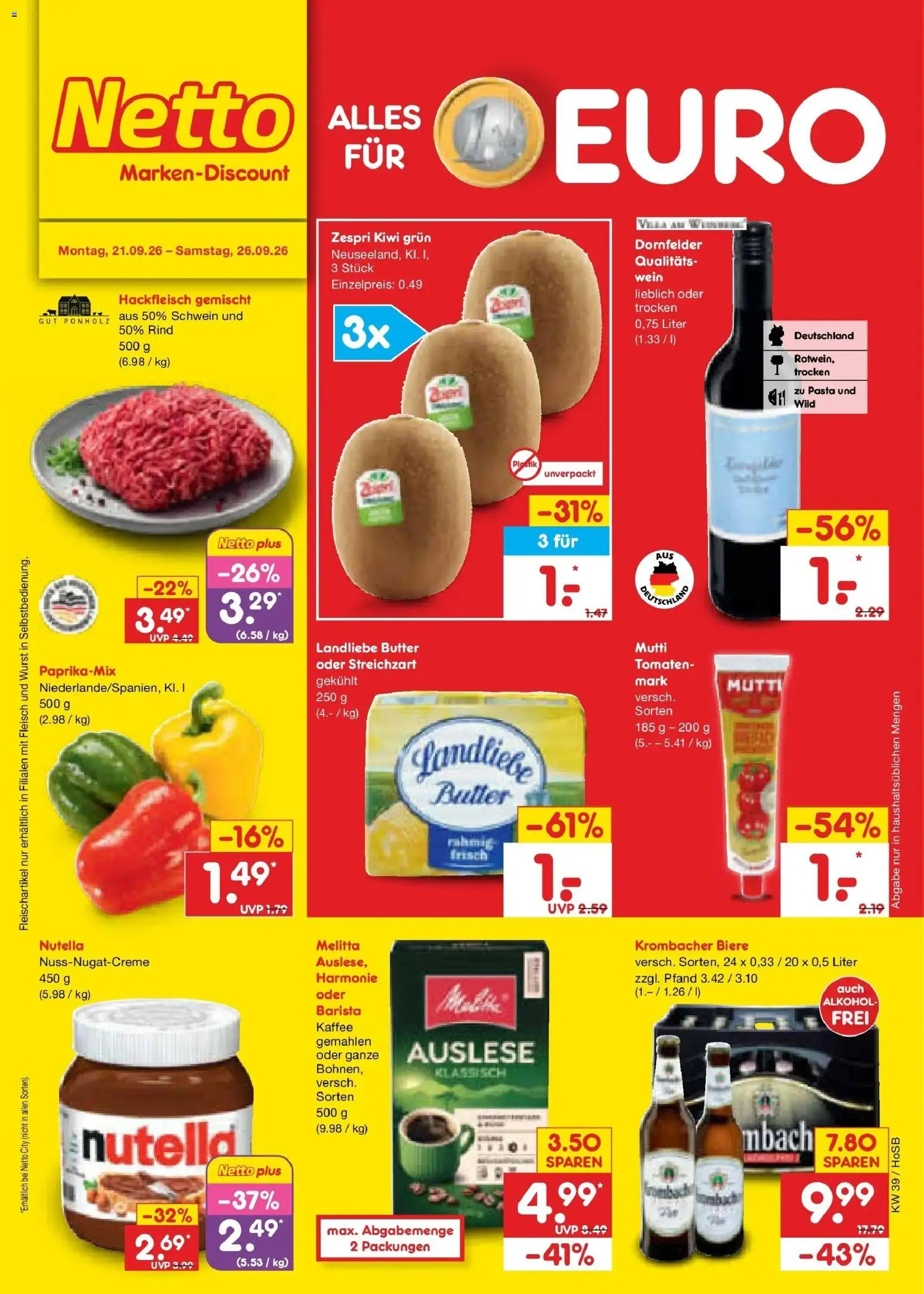 Vorschau von dem Prospekt des Geschäftes Netto Marken-Discount, gültig ab dem 21.09.2026