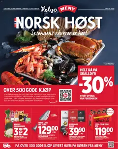 Forhåndsvis Meny Helgø kundeavis fra butikk Meny gyldig fra 03/09/2026