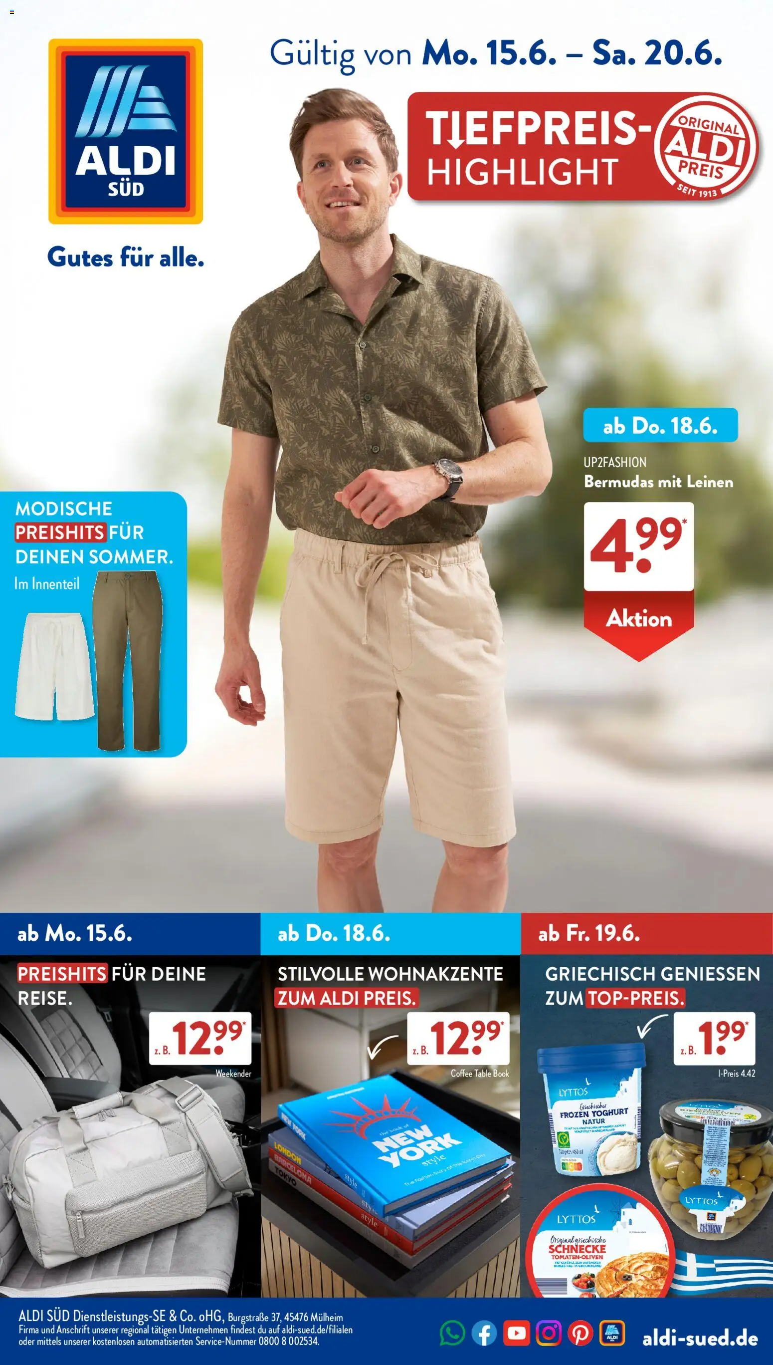 Vorschau von dem Prospekt des Geschäftes Aldi Süd, gültig ab dem 15.06.2026