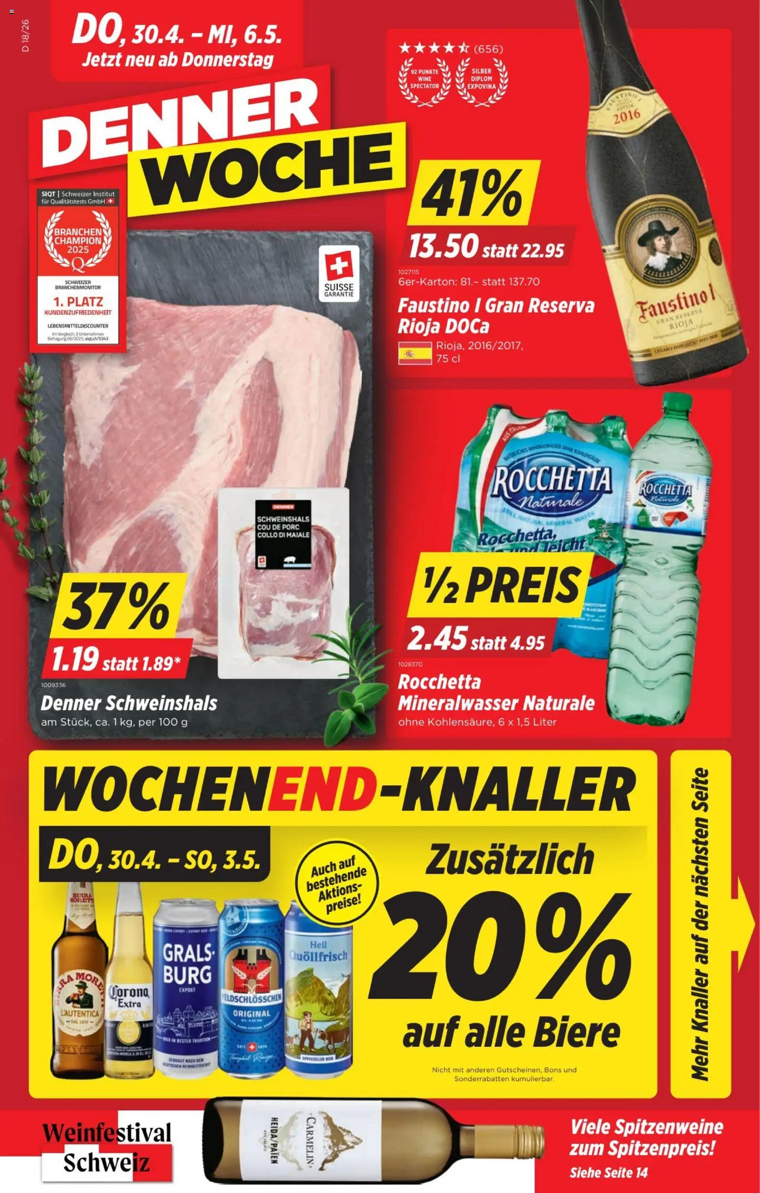Vorschau des Merkblatts Denner aktionen vom Shop Denner gültig von 30.04.2026 bis 05.05.2026