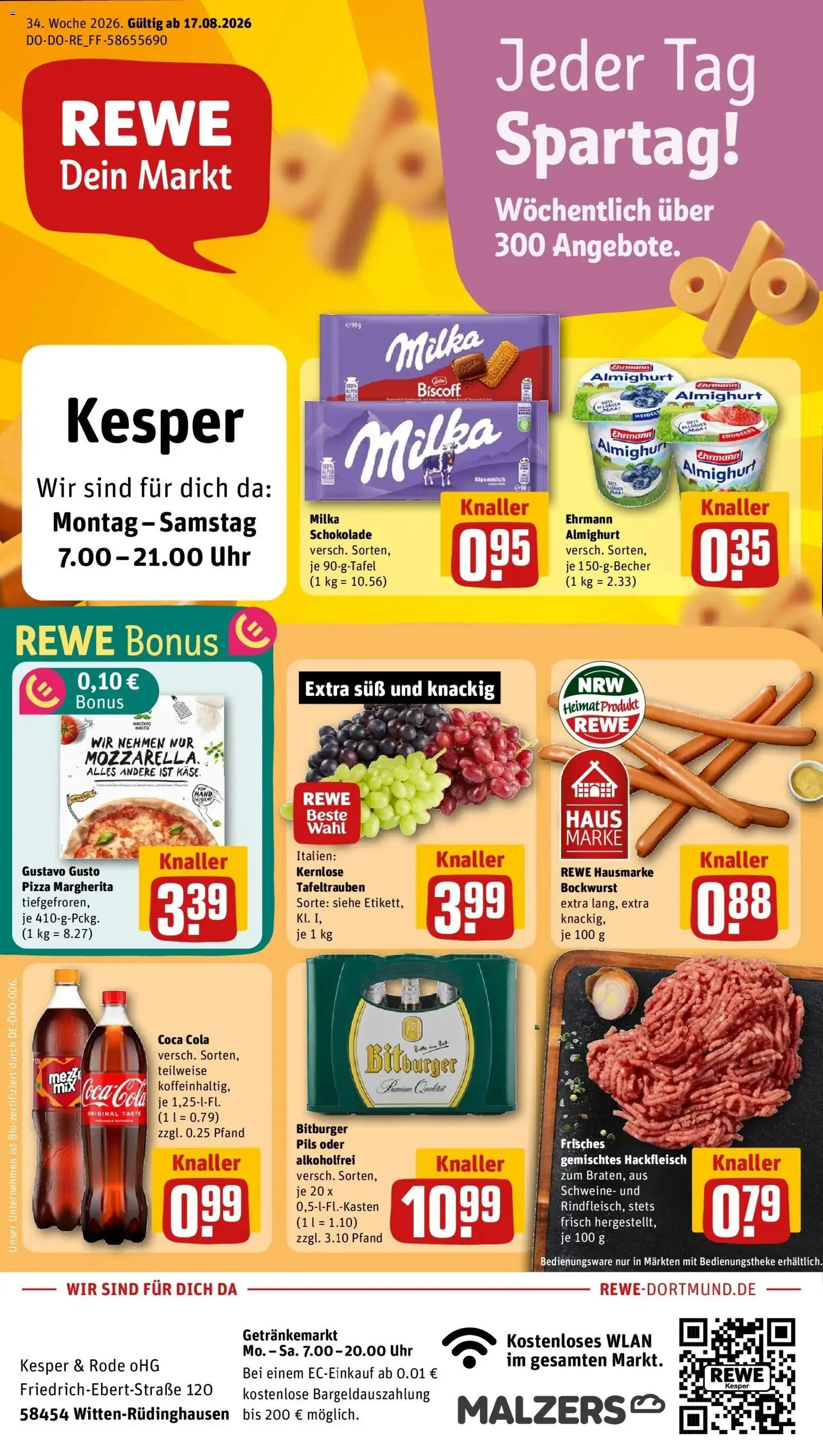 Vorschau von dem Prospekt des Geschäftes Rewe, gültig ab dem 17.08.2026