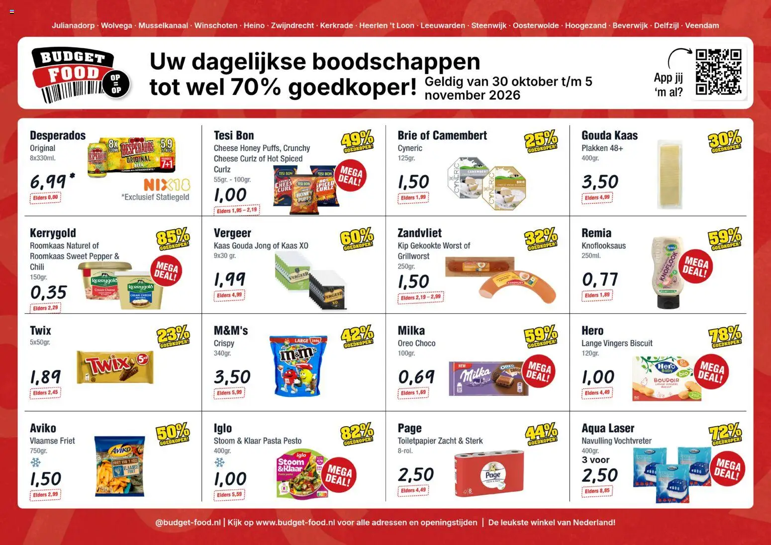 Voorbeeld van Budget Food folder van winkel Budget Food geldig vanaf 30-10-2026