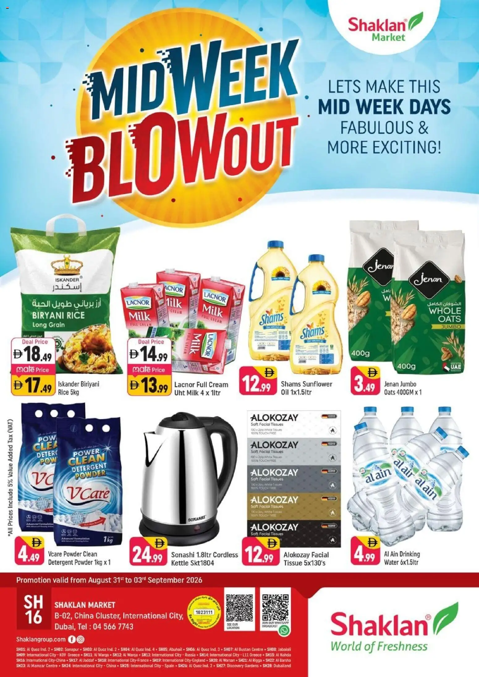 Preview of the catalogue Shaklan catalogue Midweek Blowout B02 China Cluster, Dubai of store Shaklan valid from 31 Aug, 2026