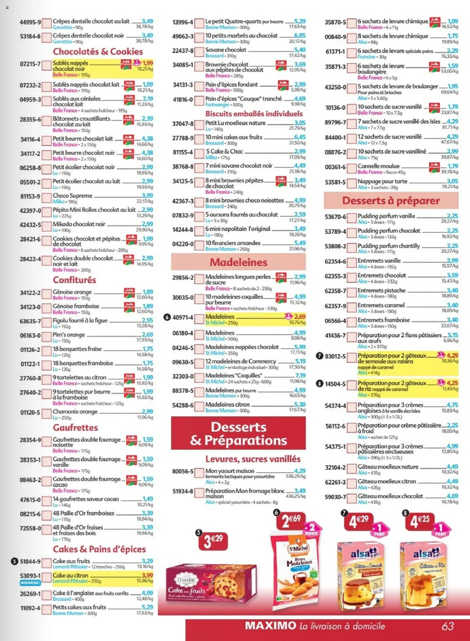 Prévisualisation de Maximo catalogue epicerie du magasin Maximo formulaire valide 24/08/2026 - Fromage, Œufs, Cake, Fraises, Figue, Citron, Crème, Bonne Maman