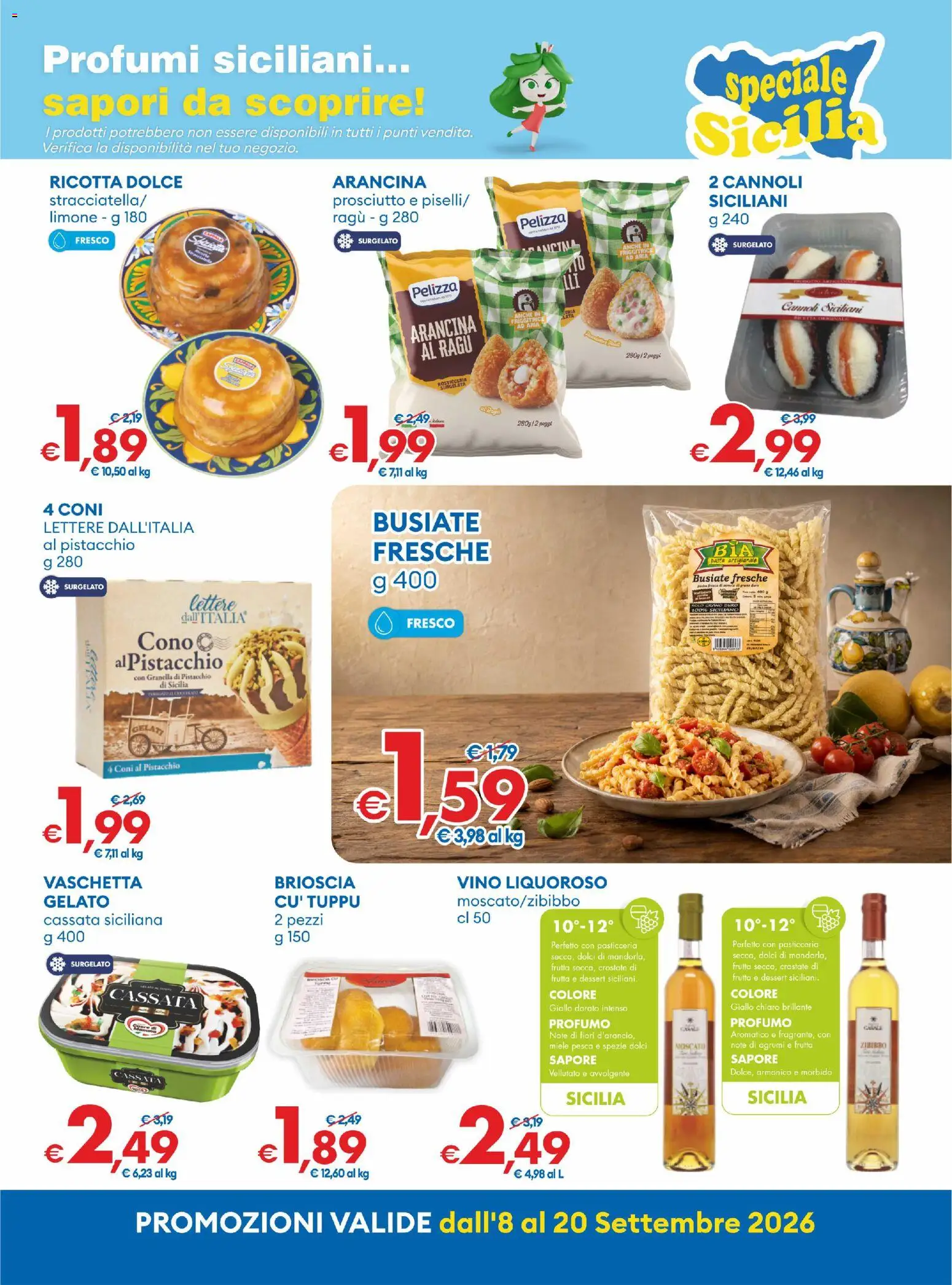 Anteprima dell'opuscolo MD Discount volantino dal negozio MD Discount valido da 08/09/2026 - Pasta, Fiori, Miele, Limone, Pesca, Dessert, Pistacchio, Spezie
