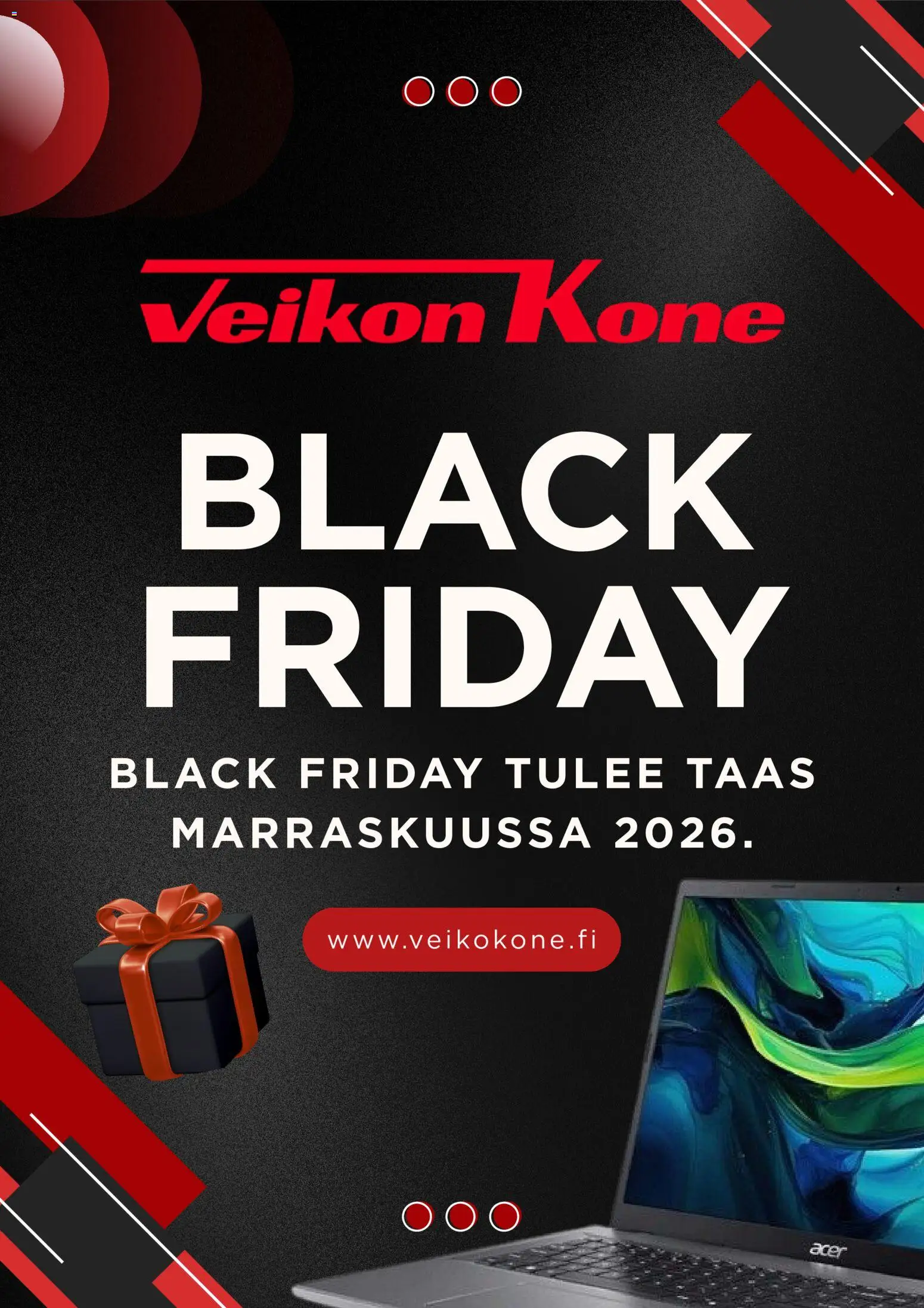 Kaupan Veikon Kone Veikon Kone Black Friday -ennakkoilmoitus esikatselu, voimassa 22/10/2026