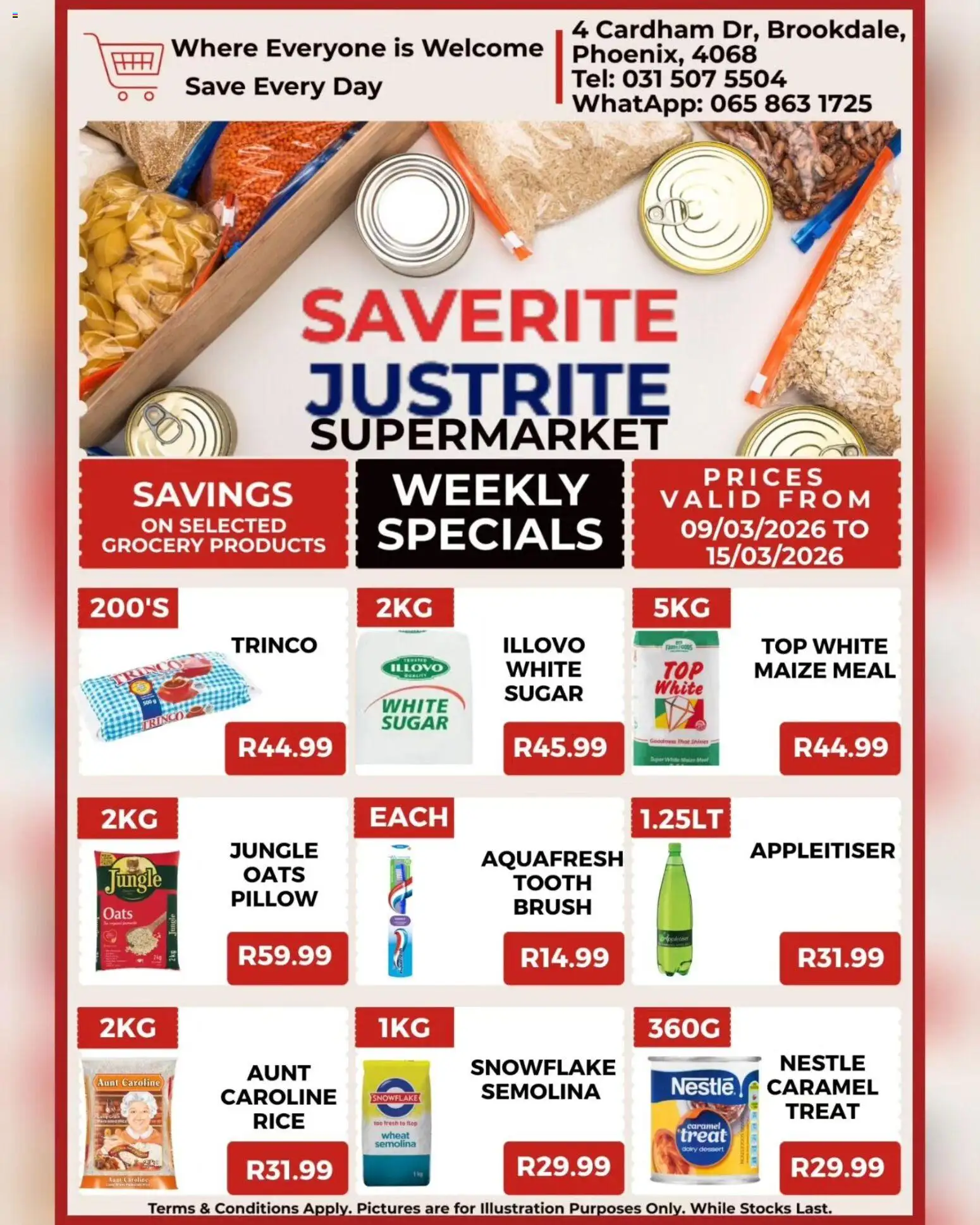 Saverite Specials from from Monday 09/03/2026
