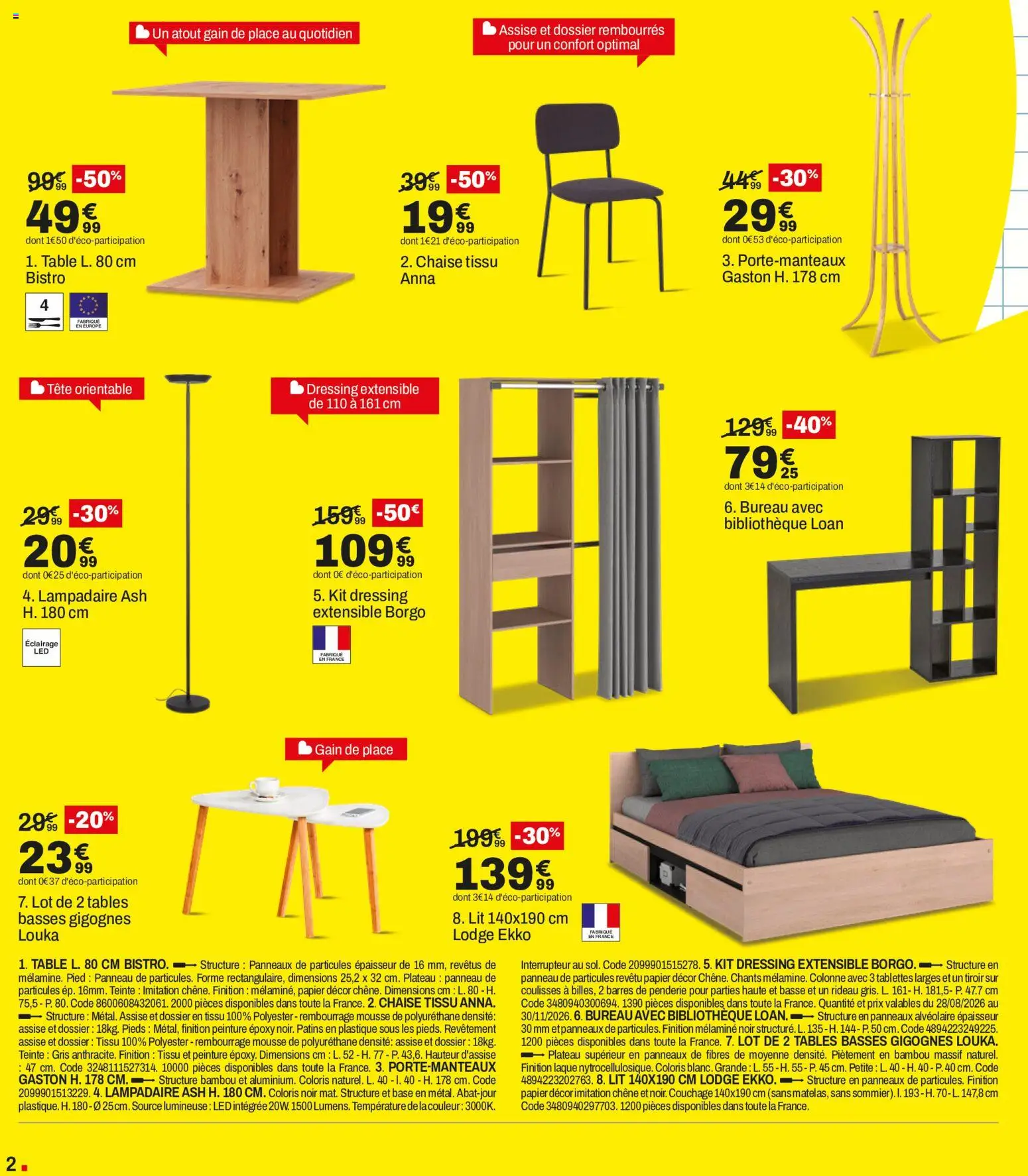 Prévisualisation de But catalogue du magasin But formulaire valide 28/08/2026 - Bambou, Lampadaire, Table, Penderie, Colonne, Base, Éclairage, Laque