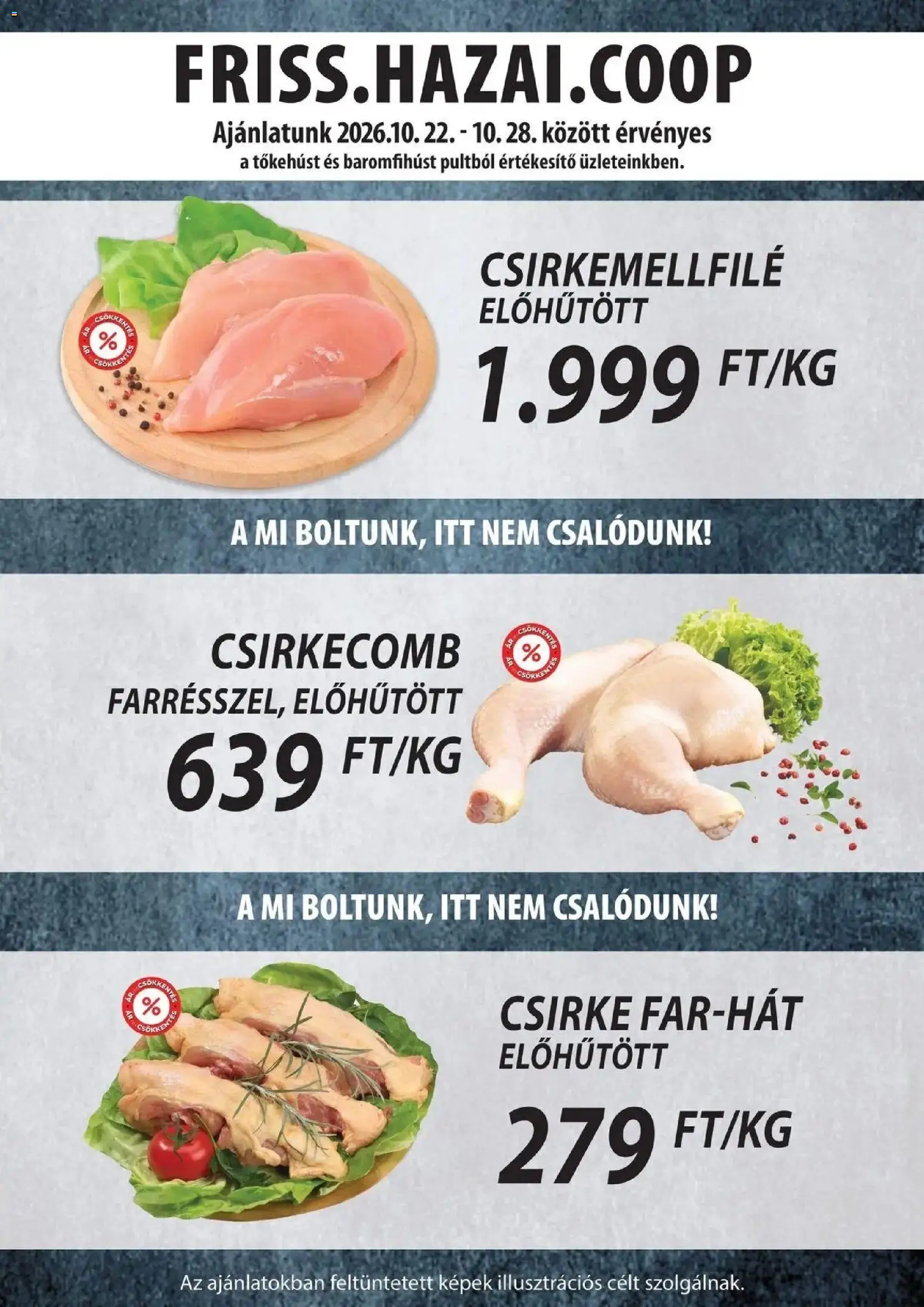 COOP Szolnok - COOP Szolnok akciós újság Debrecen megtekintése, amely érvényes 2026.10.22.-től - Csirke, Csirkecomb, Csirke farhát, Csirkemellfilé