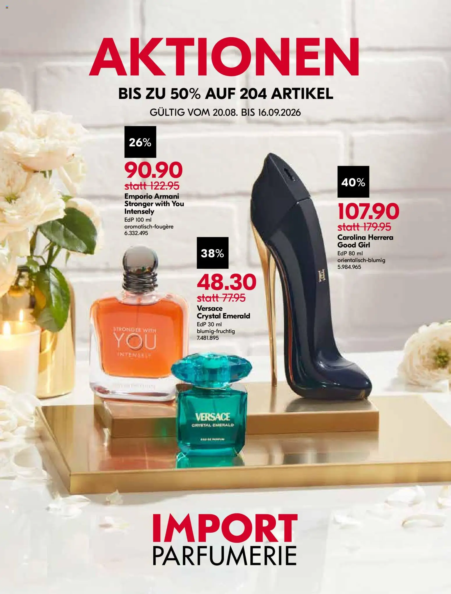 Vorschau des Merkblatts Import Parfumerie aktionen vom Shop Import Parfumerie gültig von 20.08.2026 bis 16.09.2026