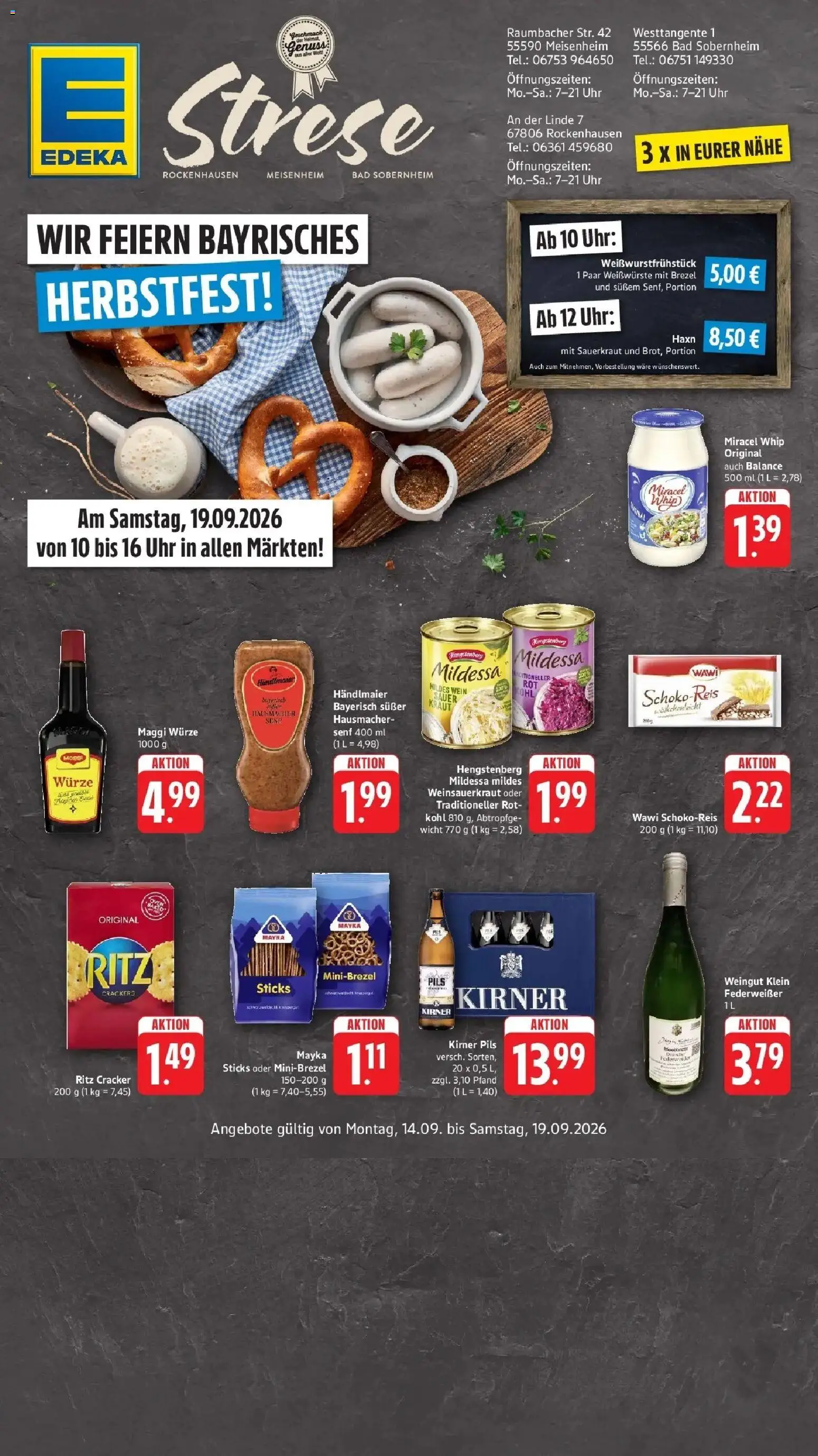 Vorschau von dem Prospekt des Geschäftes Edeka, gültig ab dem 14.09.2026