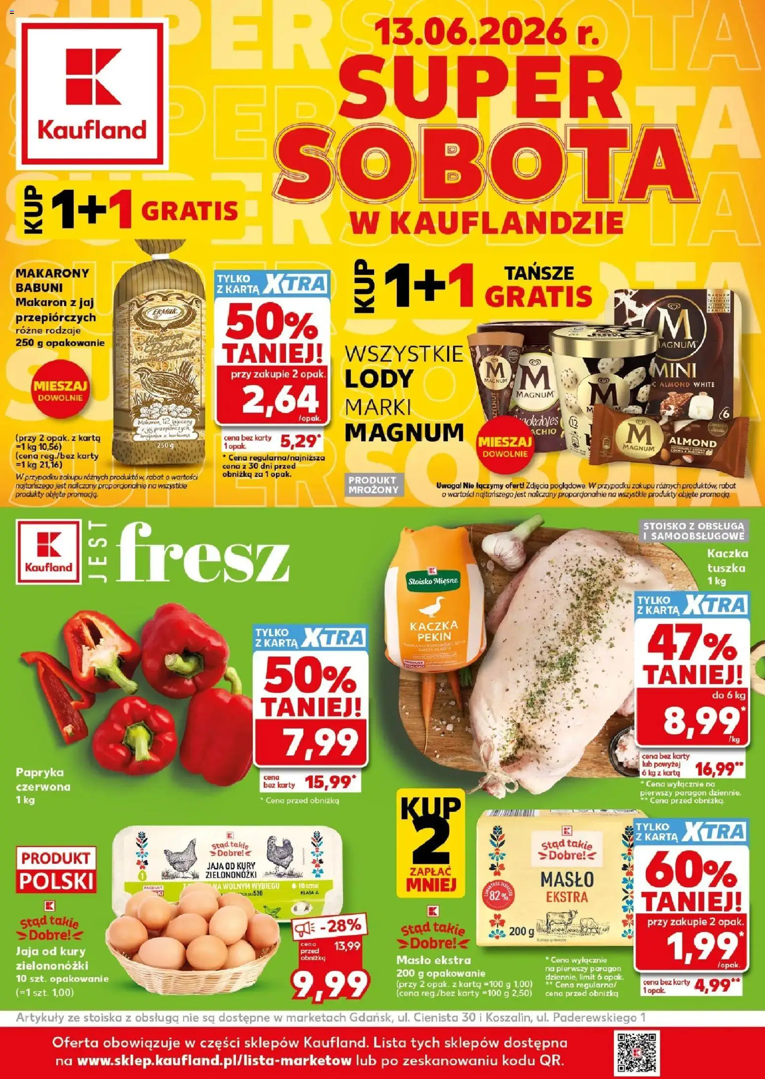 Pogląd gazetki "Kaufland gazetka - Super Sobota" ze sklepu Kaufland ważnej od 13.06.2026