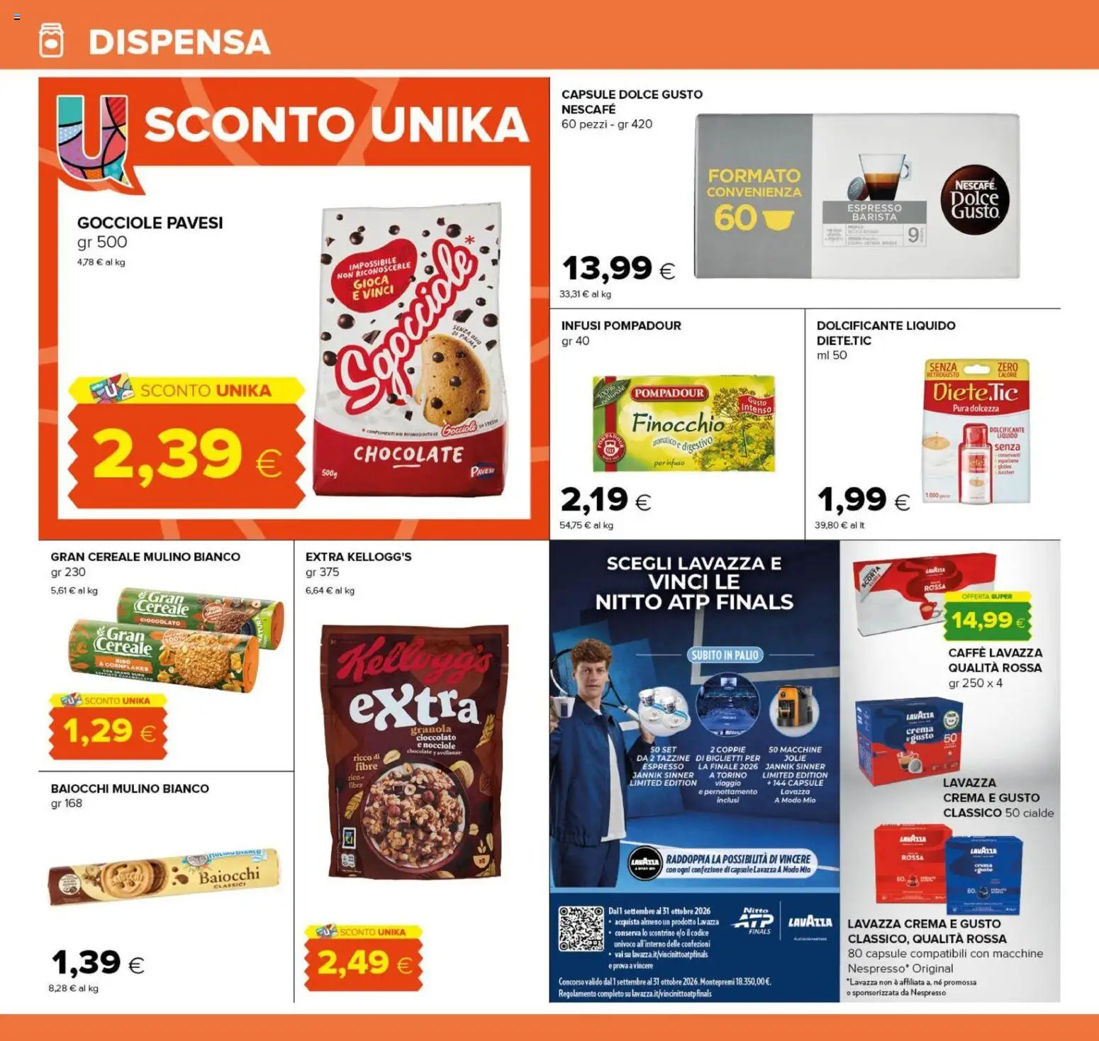 Anteprima dell'opuscolo Oasi volantino Zagarolo dal negozio Oasi valido da 22/10/2026 - Crema, Caffè, Cioccolato, Lavazza, Olio, Riso, Cialde, Dolcificante