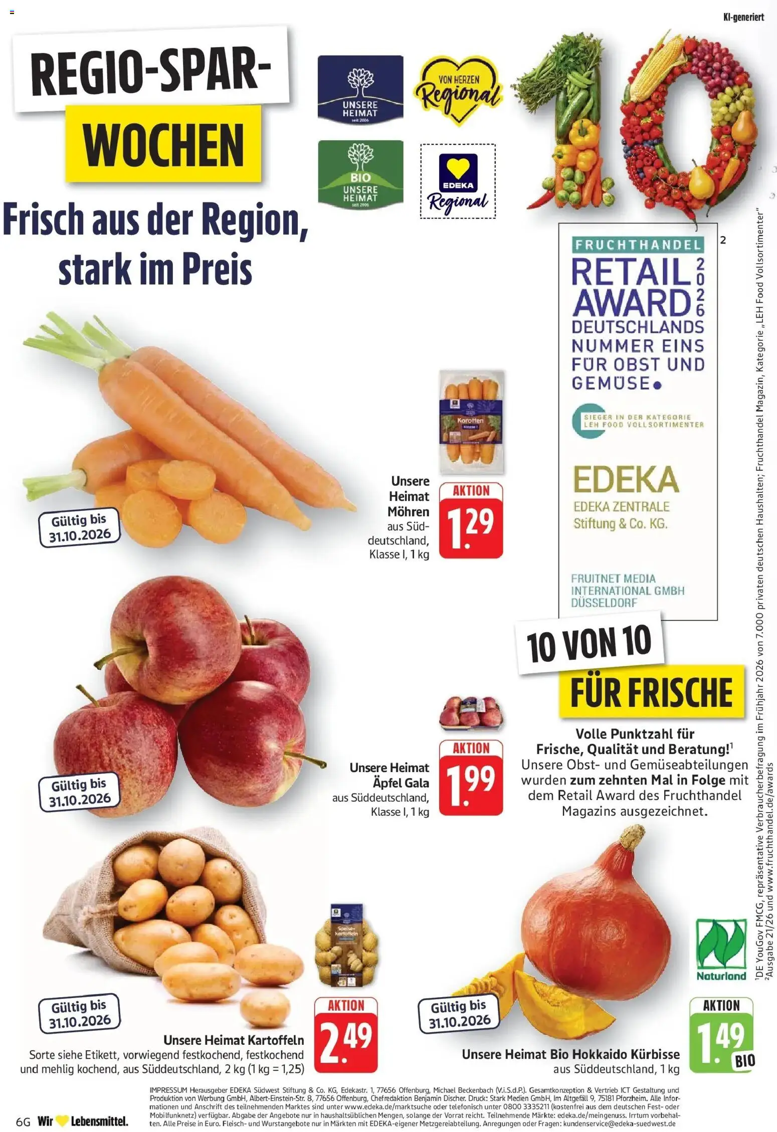 Vorschau von dem Prospekt des Geschäftes Edeka, gültig ab dem 19.10.2026