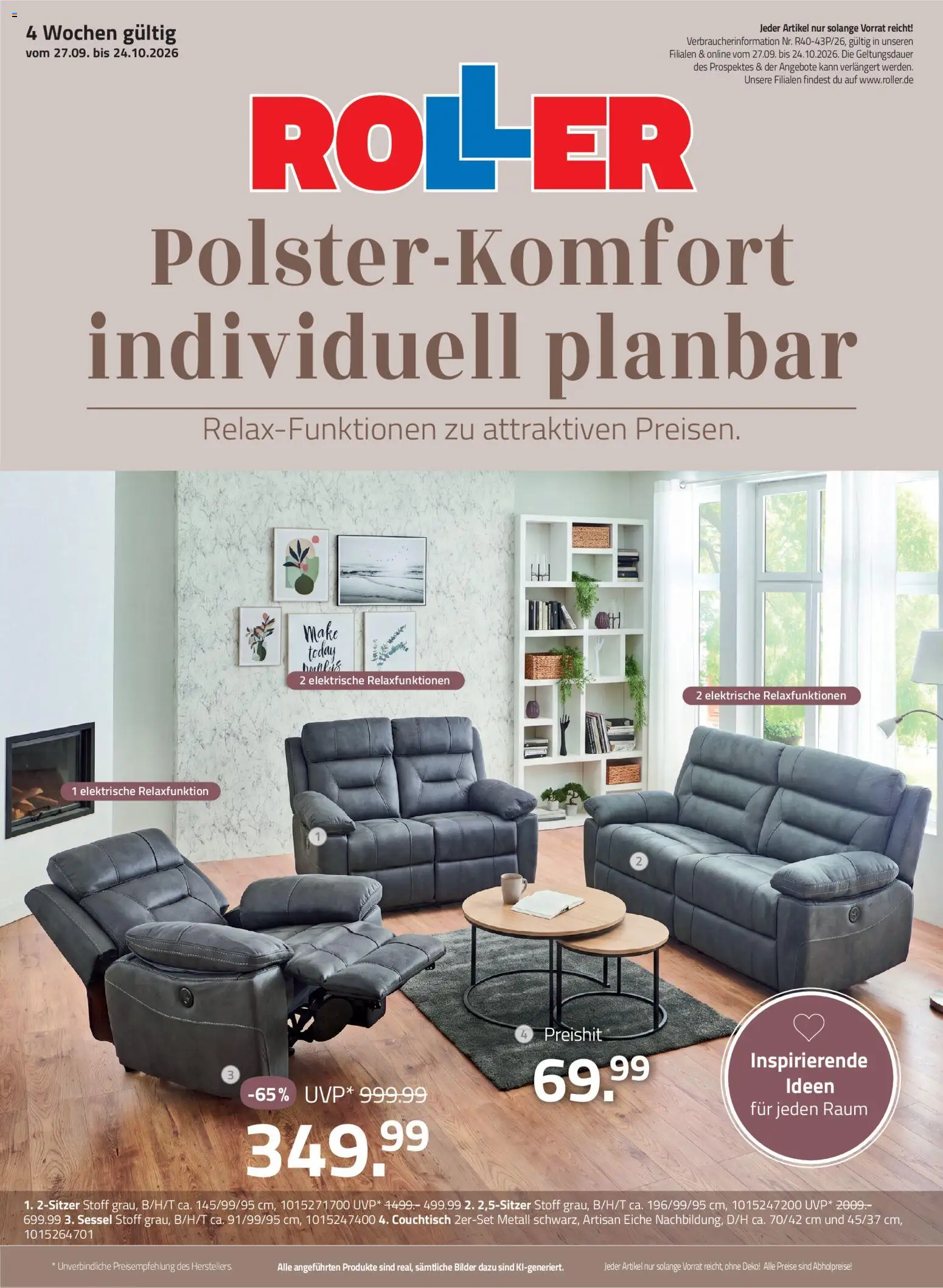 Vorschau von dem Prospekt des Geschäftes Roller, gültig ab dem 27.09.2026