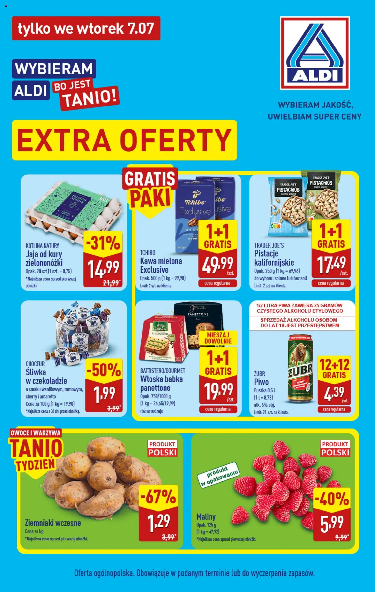 Pogląd gazetki "Aldi gazetka - Extra oferta" ze sklepu Aldi ważnej od 07.07.2026