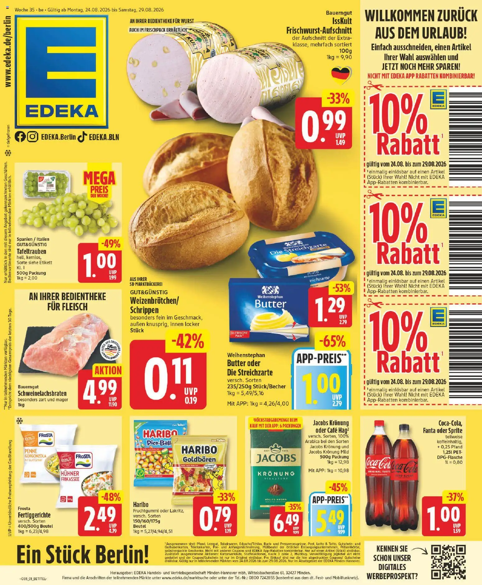 Vorschau von dem Prospekt des Geschäftes Edeka, gültig ab dem 24.08.2026