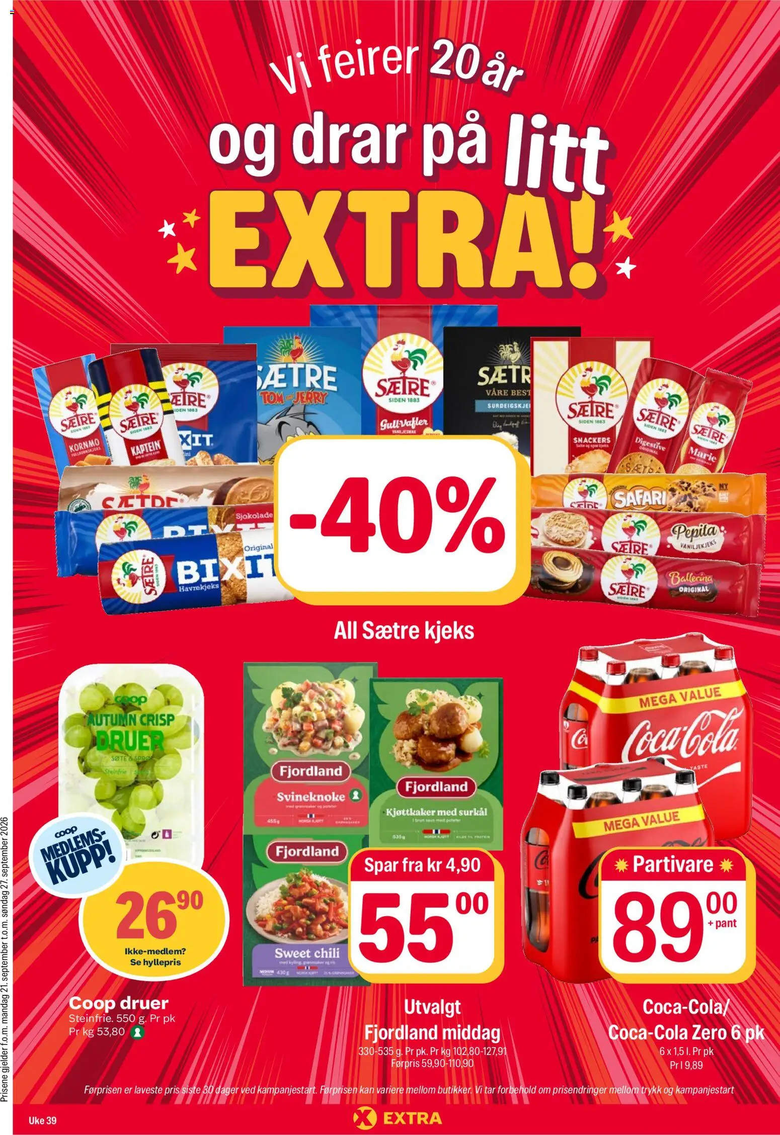 Forhåndsvis Coop Extra kundeavis fra butikk Coop Extra gyldig fra 21/09/2026