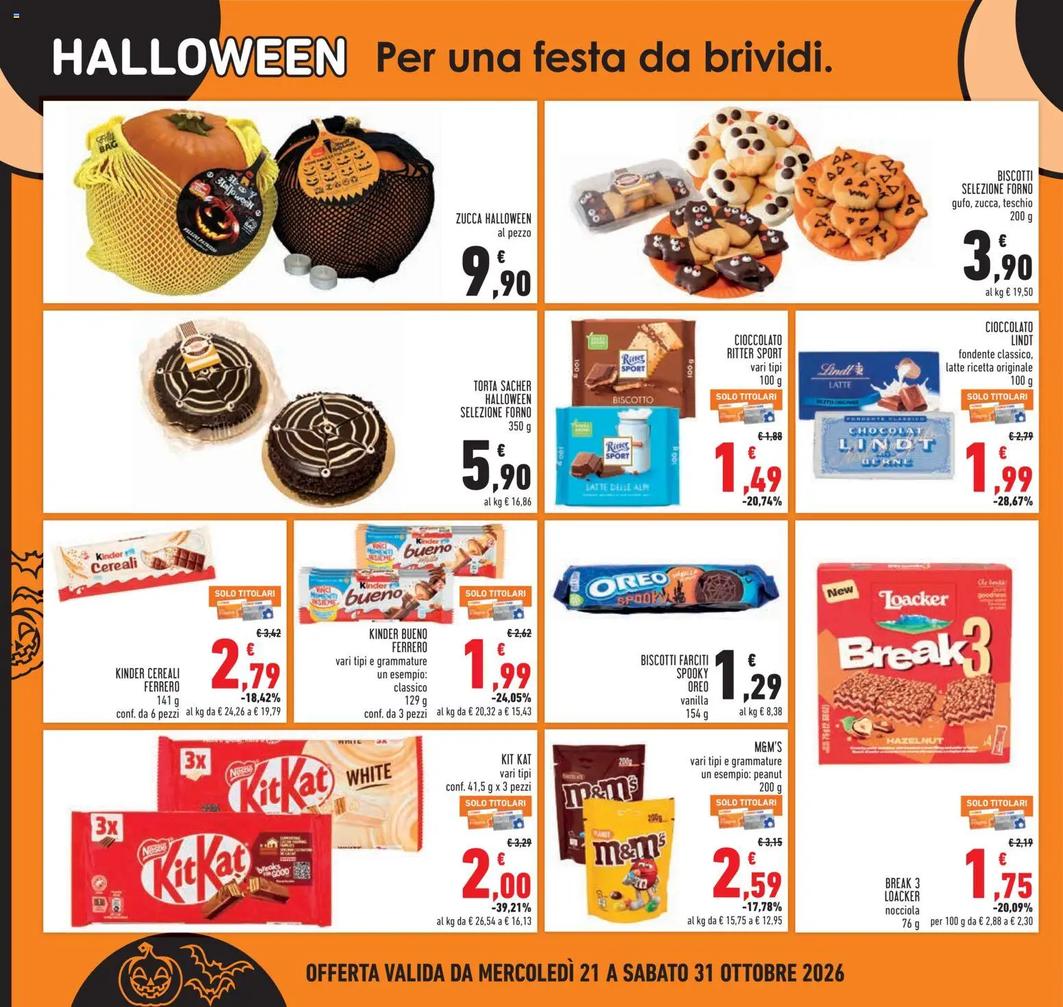 Anteprima dell'opuscolo Conad volantino dal negozio Conad valido da 21/10/2026 - Forno, Torta, Biscotti, Latte, Zucca, Cioccolato, Cereali, Oreo