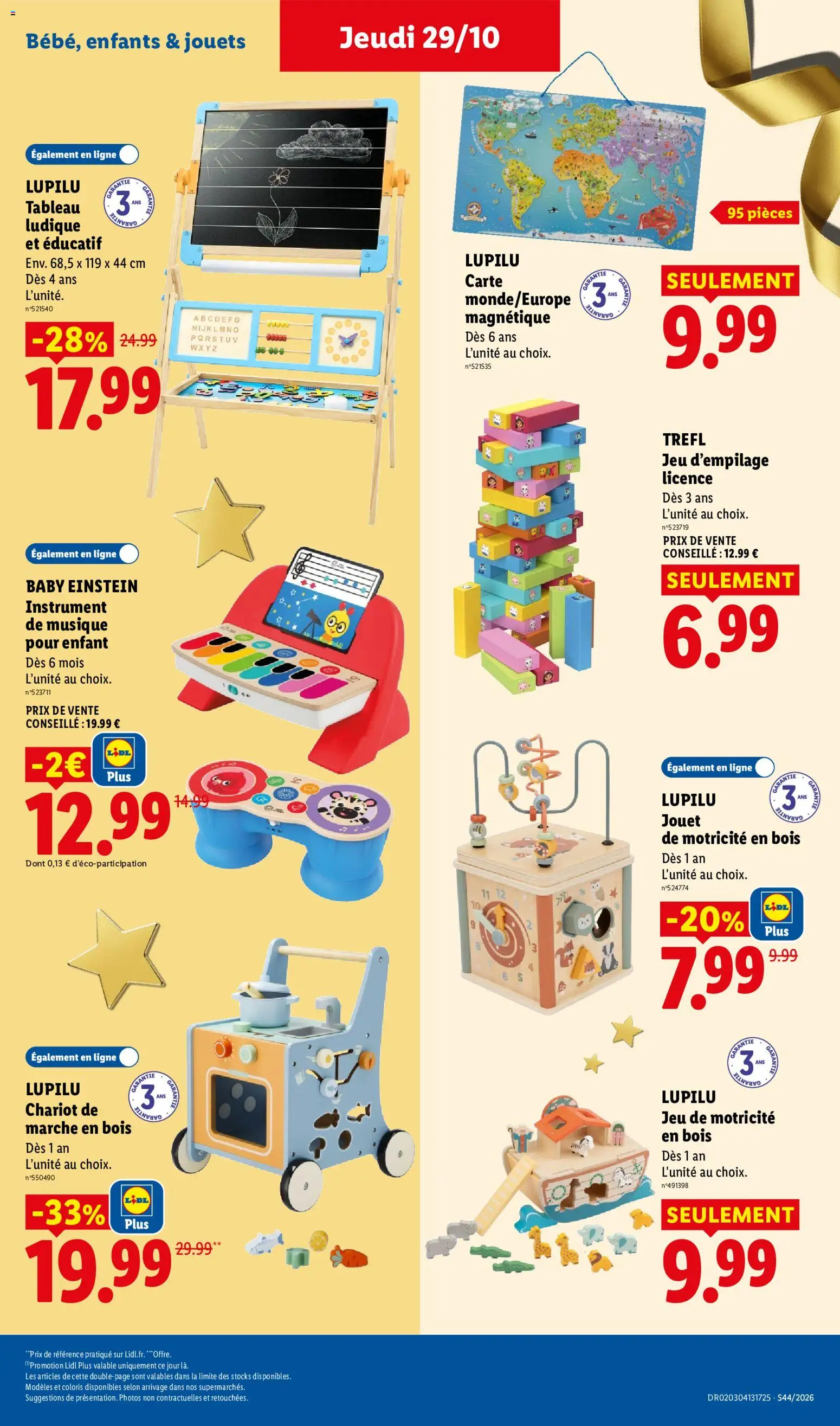 Prévisualisation de LIDL catalogue du magasin LIDL formulaire valide 29/10/2026 - Tableau, Jouets, Chariot, Chariot de marche