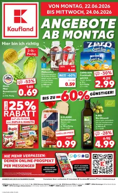 Vorschau von dem Prospekt des Geschäftes Kaufland, gültig ab dem 22.06.2026