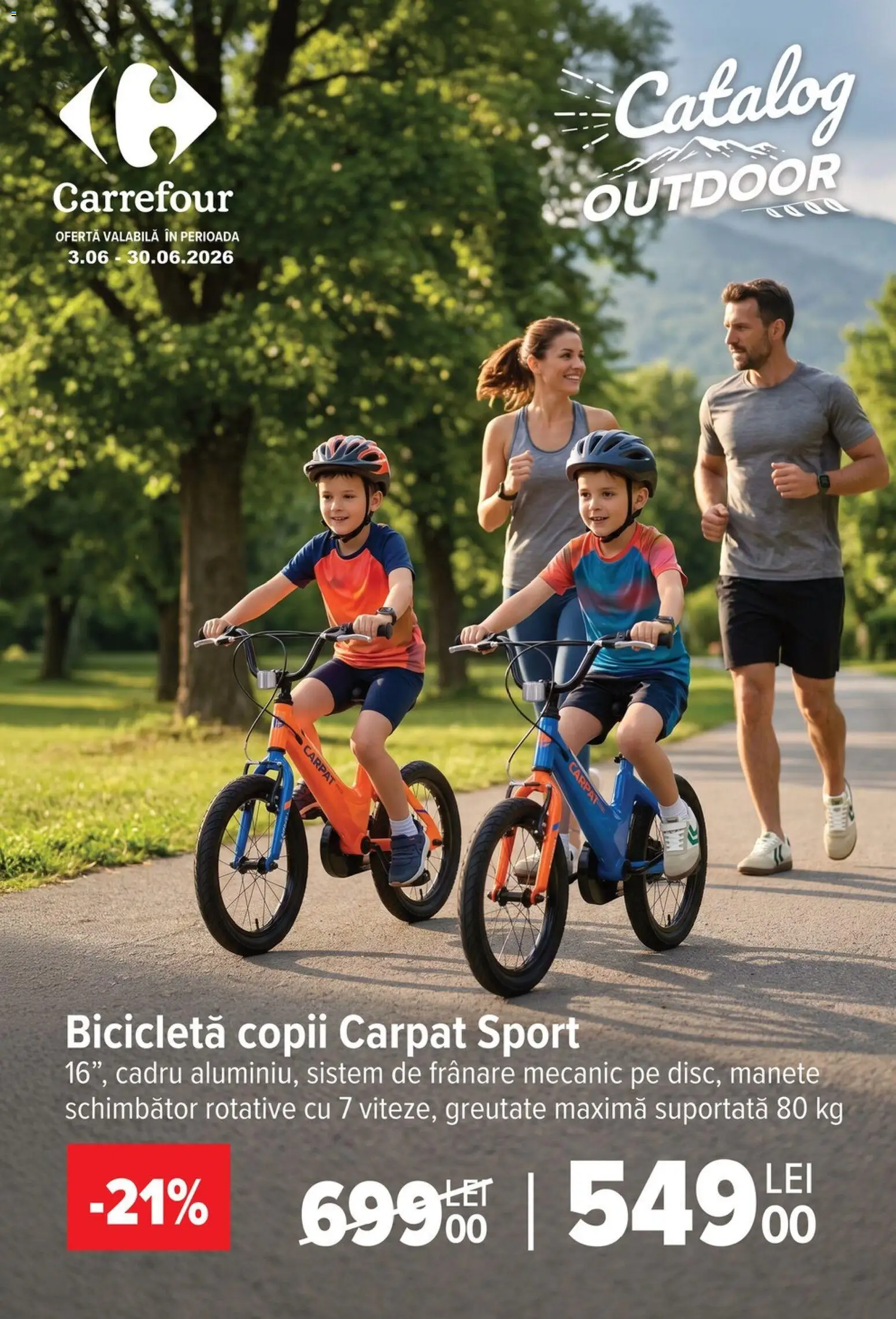 Previzualizarea de cataloage: Carrefour Carrefour Catalog Outdoor valabil de la 03.06.2026 - Sport, Bicicletă