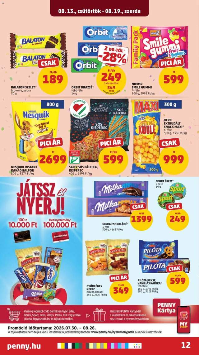 Új Penny akciós újság 08.13.