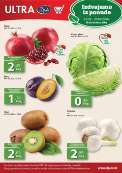 Pregled letka Djelo Katalog trgovine Djelo vrijedi od 23.09.2026