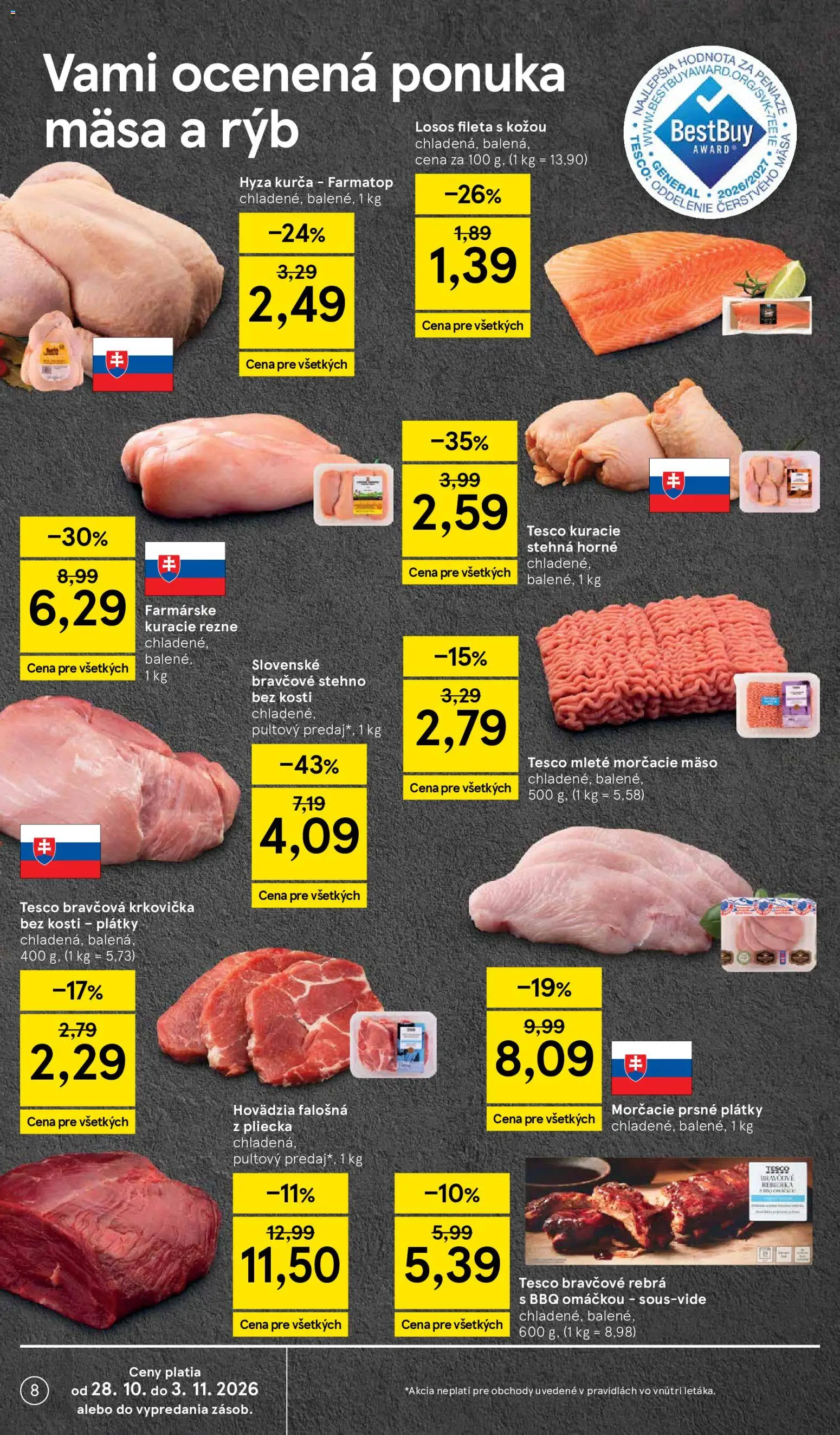 Náhľad Tesco letáku platného od 28.10.2026