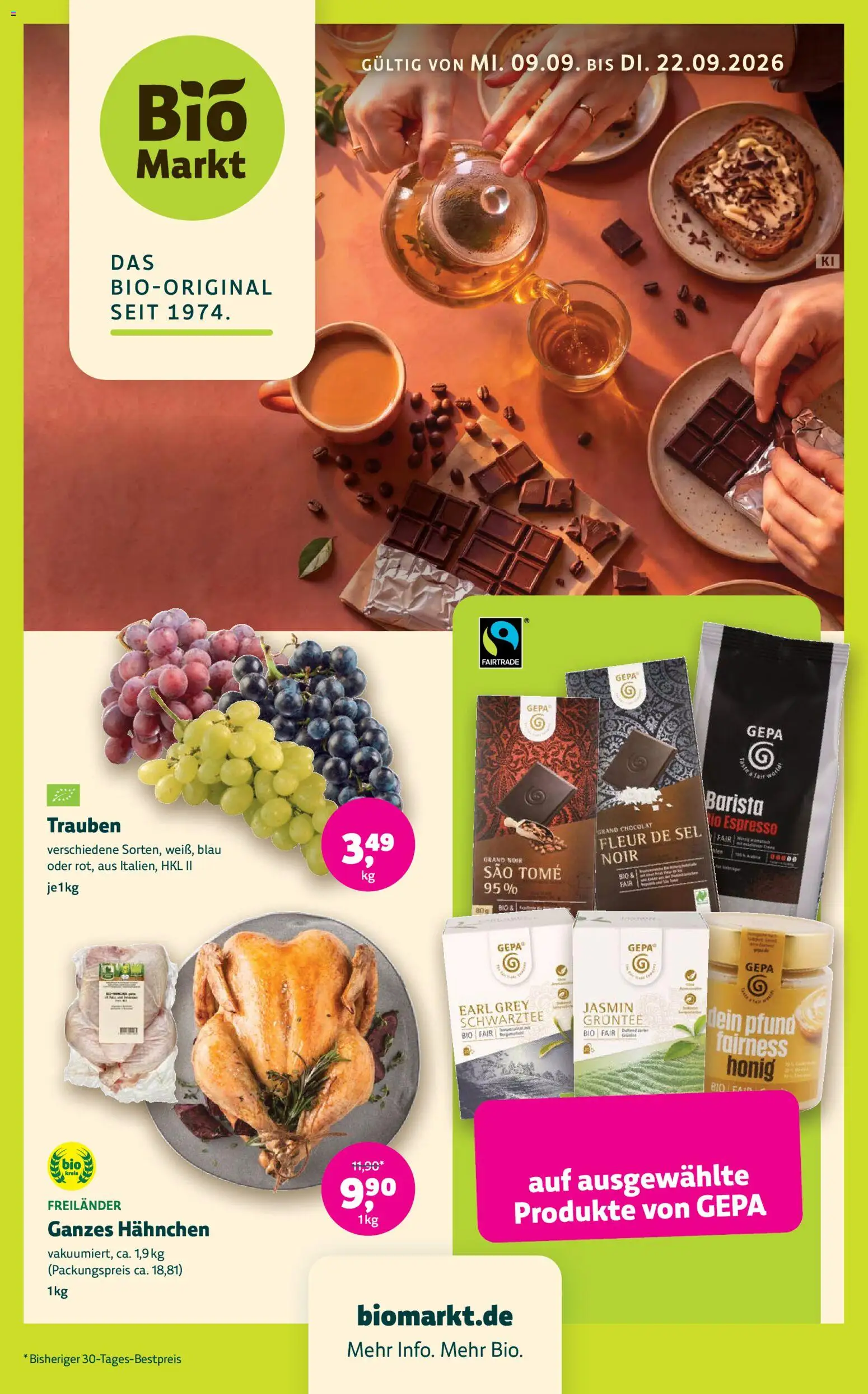 Vorschau von dem Prospekt des Geschäftes BioMarkt, gültig ab dem 09.09.2026
