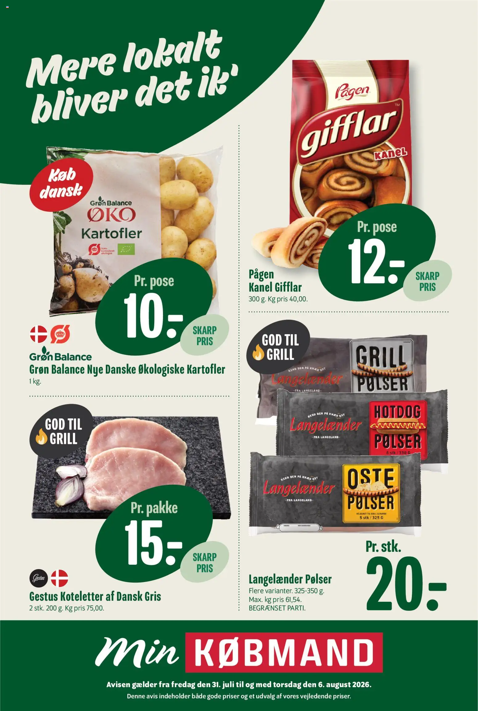 Eksempel på tilbudsavis Min Købmand - Tilbudsavis uge 32 fra butik Min Købmand gyldig fra 31/07/2026