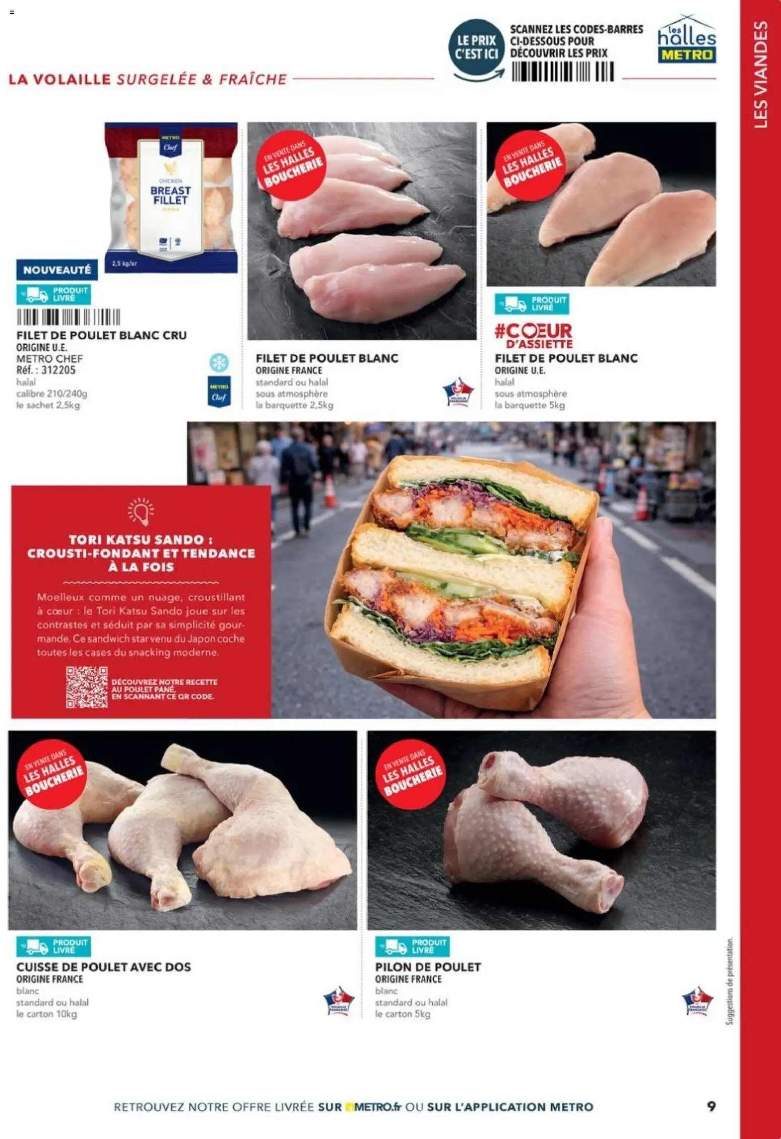 Prévisualisation de METRO - Restauration rapide du magasin METRO formulaire valide 14/04/2026 - Sandwich, Livre, Poulet, Cuisse de poulet, Volaille, Pilon de poulet, Cuisse, Volaille surgelée