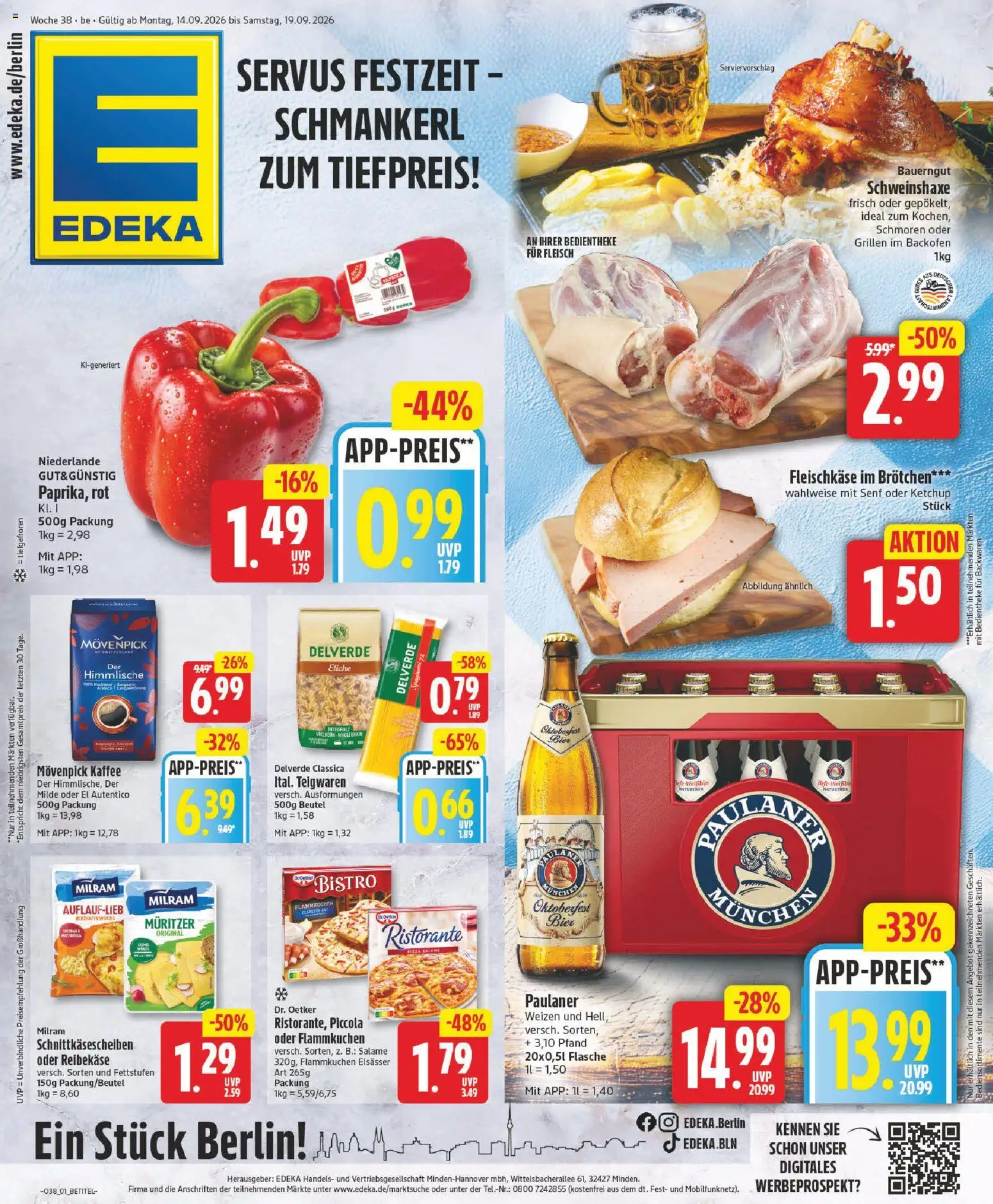 Vorschau von dem Prospekt des Geschäftes Edeka, gültig ab dem 14.09.2026