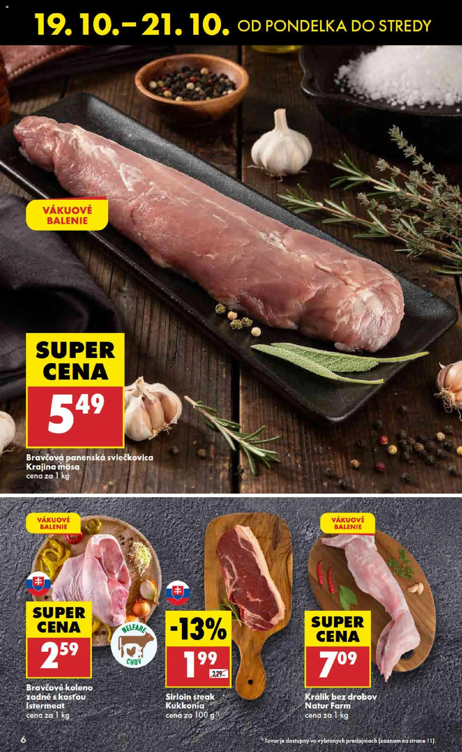 Náhľad Biedronka letáku platného od 19.10.2026 - Steak, Králik, Koleno, Bravčové koleno, Bravčové koleno zadné