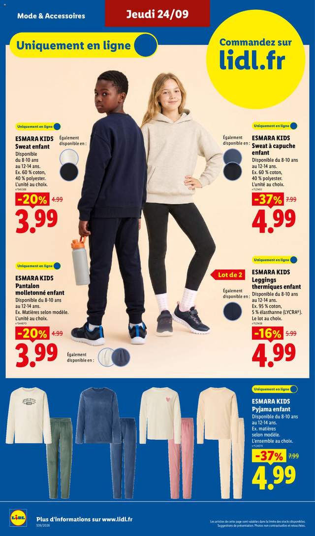 Nouveau catalogue Lidl à partir du 24/09