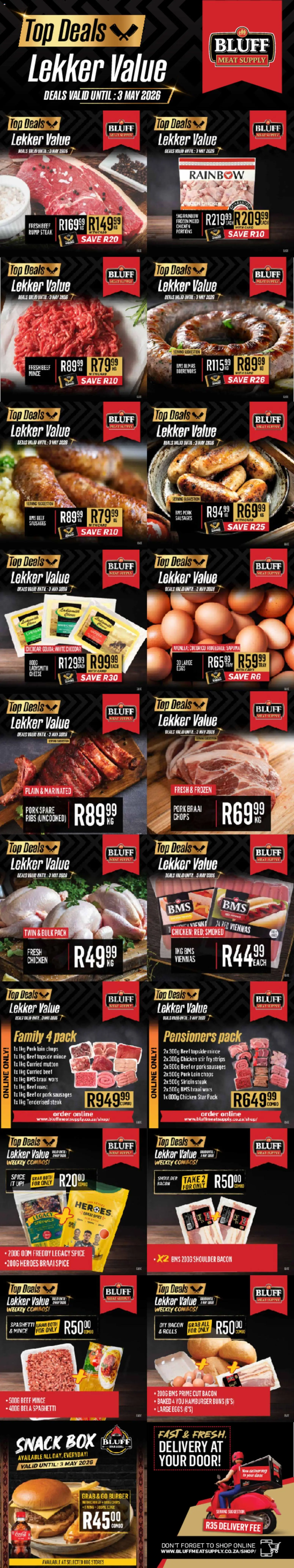 Preview of Bluff Meat Supply flyer valid from 27/04/2026