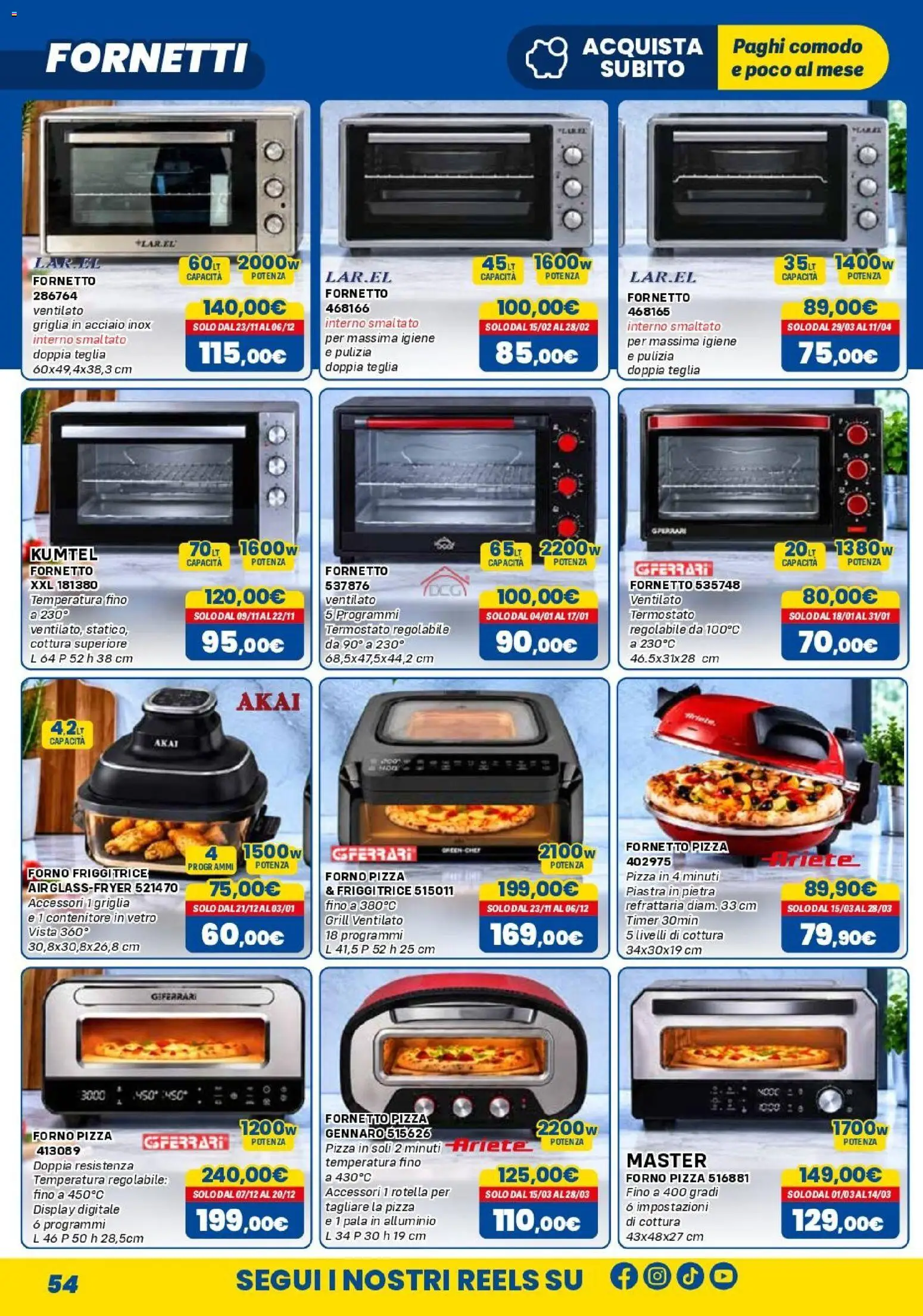 Anteprima dell'opuscolo Orizzonte volantino Elettro dal negozio Orizzonte valido da 01/11/2026 - Pizza, Forno, Griglia, Alluminio, Friggitrice, Teglia, Contenitore, Fornetto