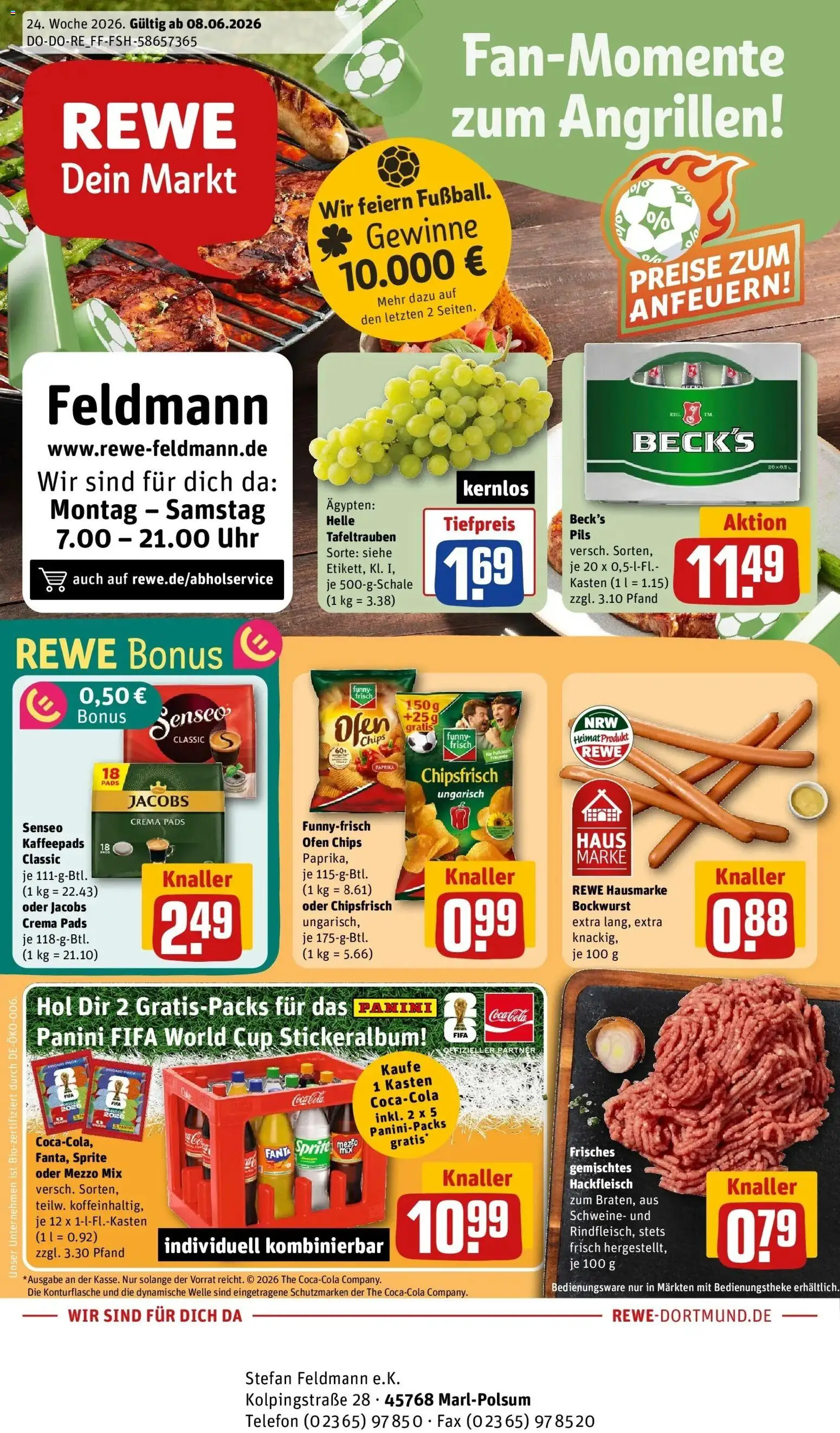 Vorschau von dem Prospekt des Geschäftes Rewe, gültig ab dem 08.06.2026