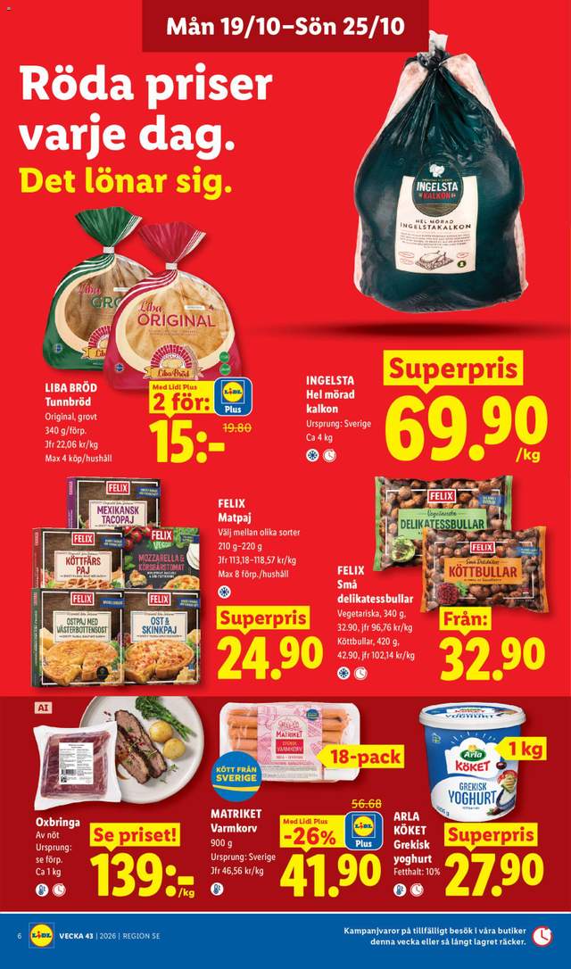 Nytt Lidl reklamblad från 19/10