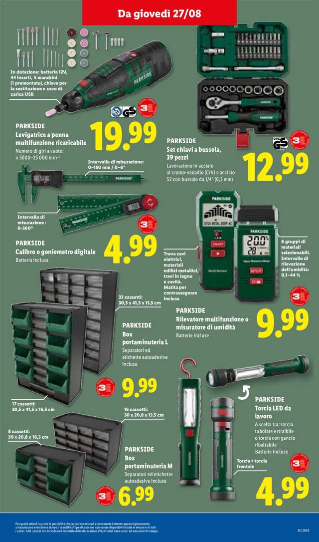 Nuovo volantino Lidl dal 27/08