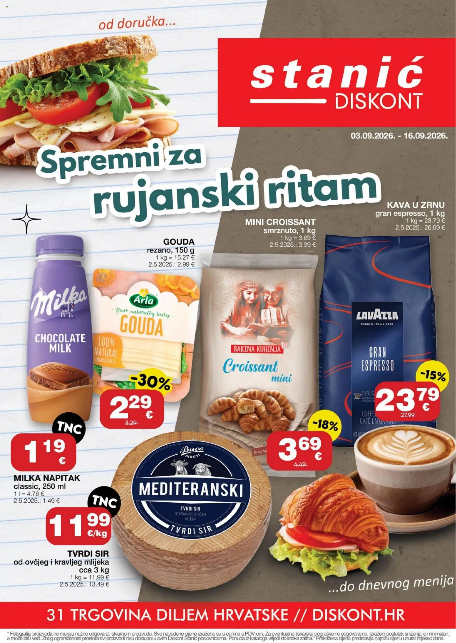 Pregled letka Stanić Diskont Katalog trgovine Stanić Diskont vrijedi od 03.09.2026