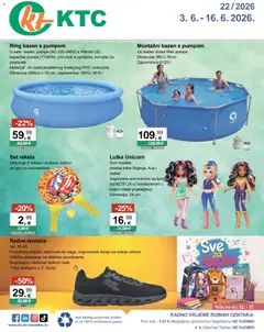 Pregled letka KTC Katalog igračke i tekstil trgovine KTC vrijedi od 03.06.2026