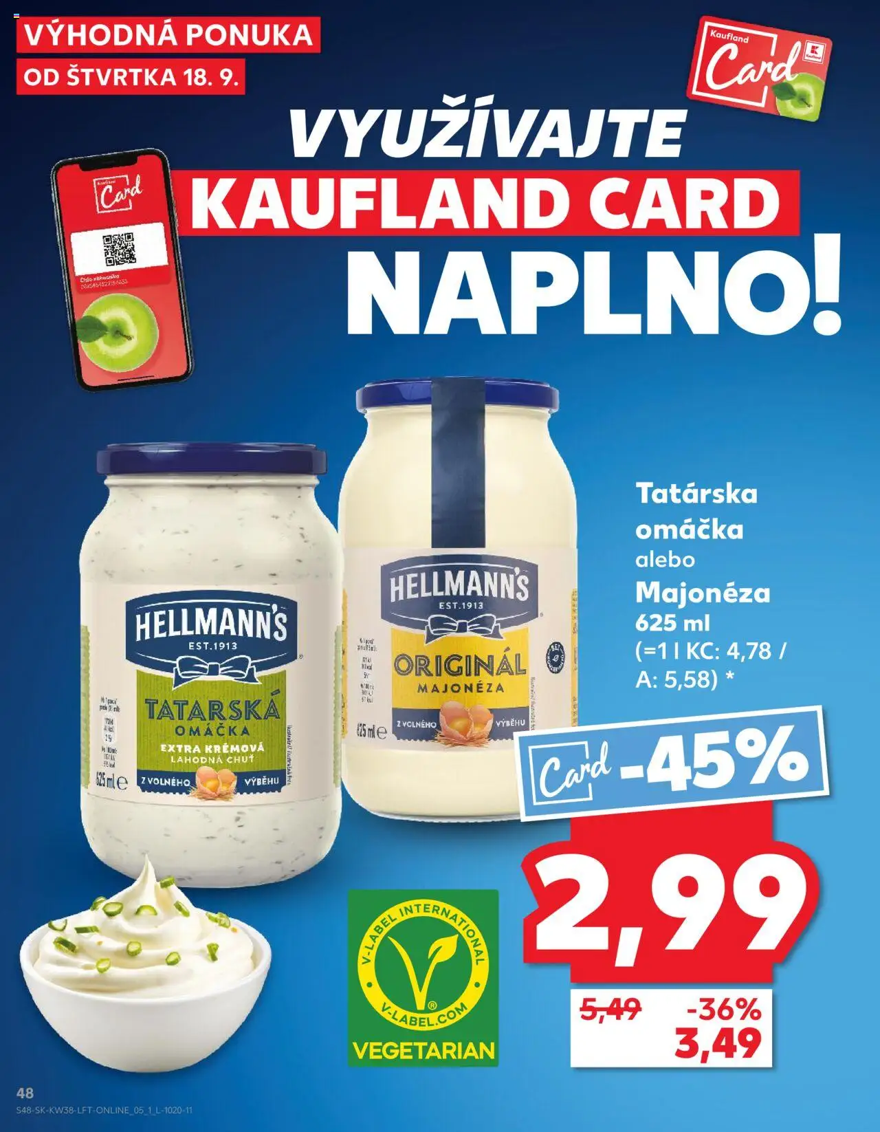 Náhľad Kaufland letáku platného od 18.09.2025 - Tatárska omáčka, Omáčka