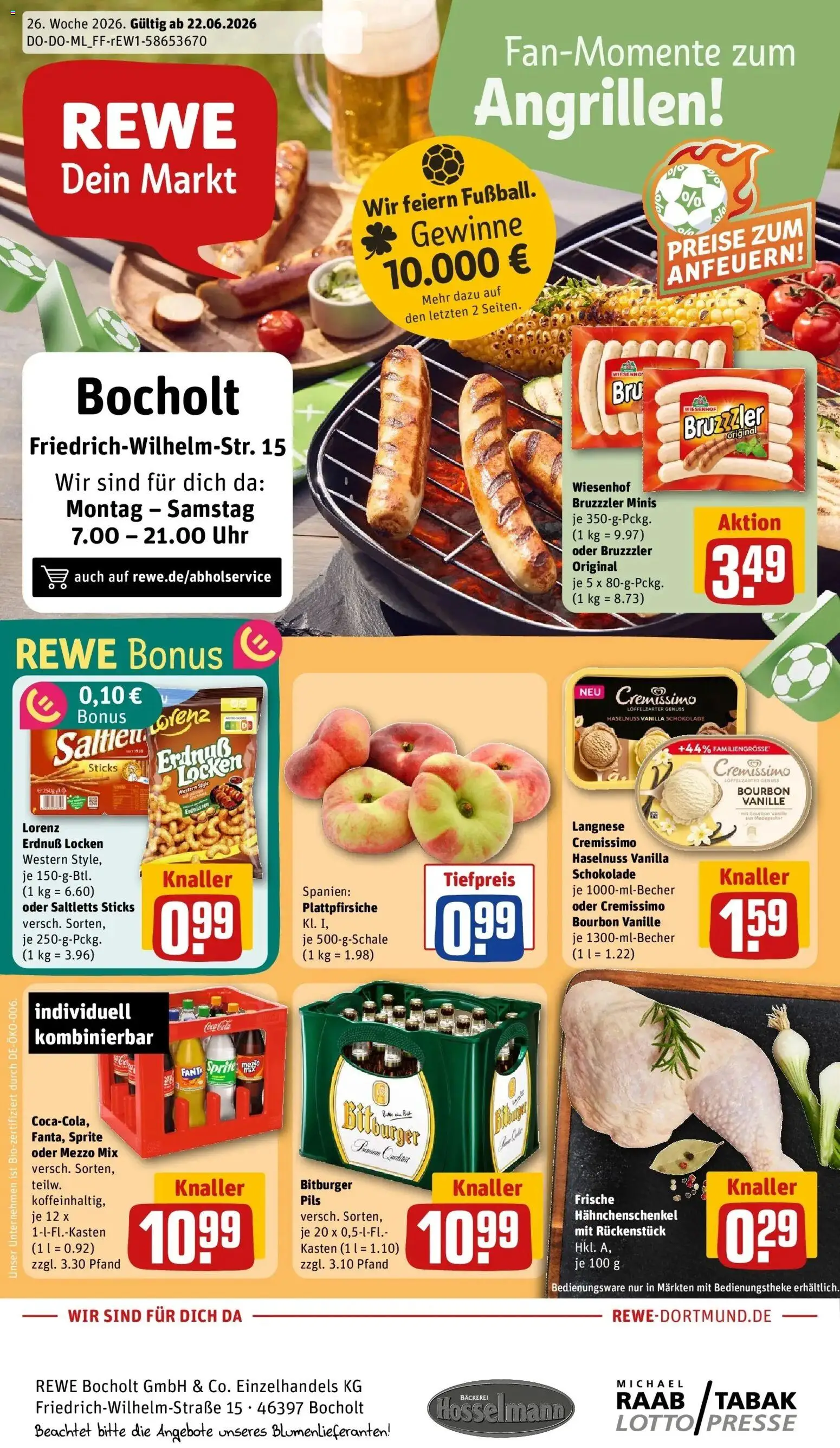 Vorschau von dem Prospekt des Geschäftes Rewe, gültig ab dem 21.06.2026