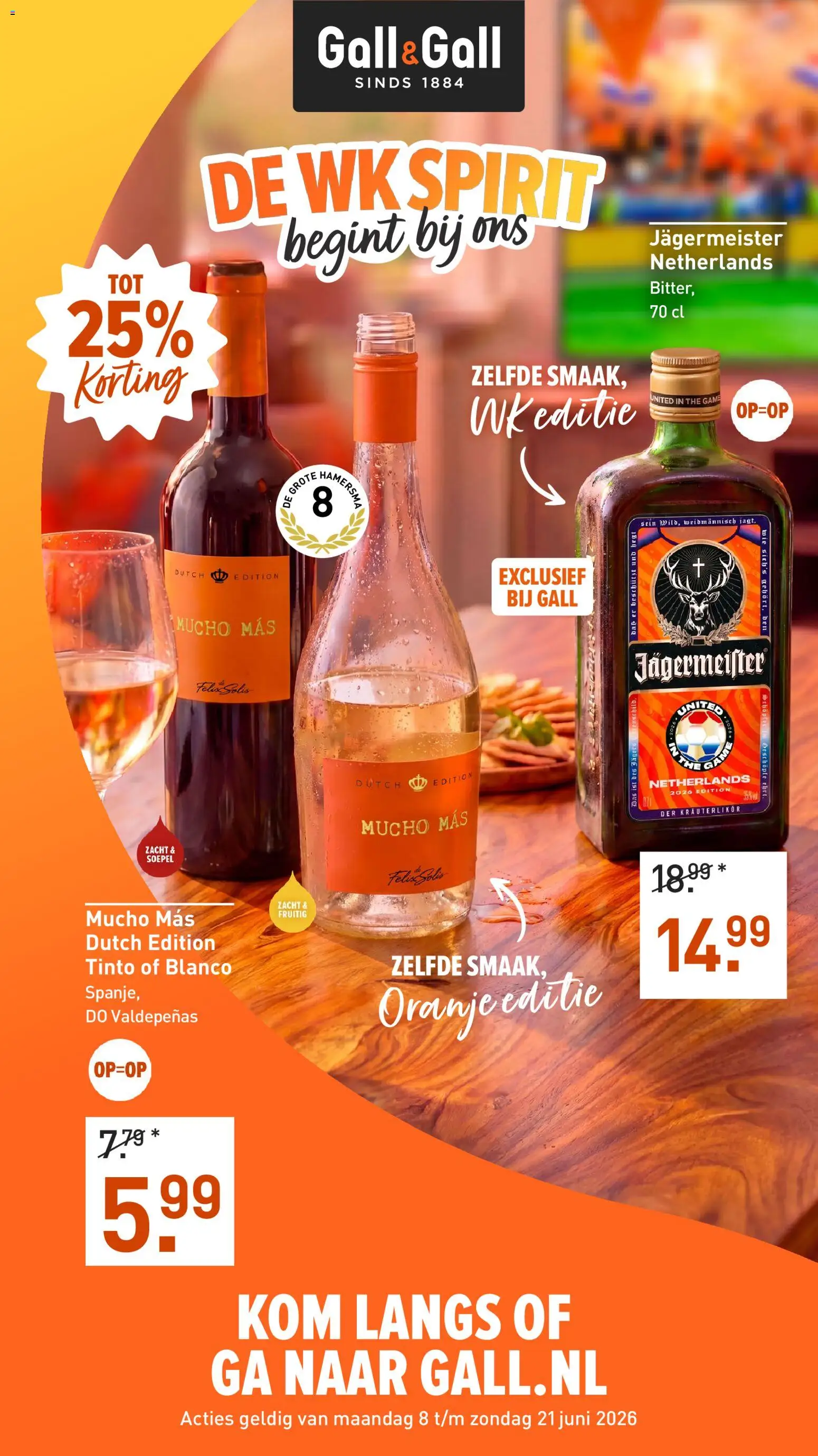 Voorbeeld van Gall en Gall folder van winkel Gall en Gall geldig vanaf 08-06-2026 - Kom, Jägermeister